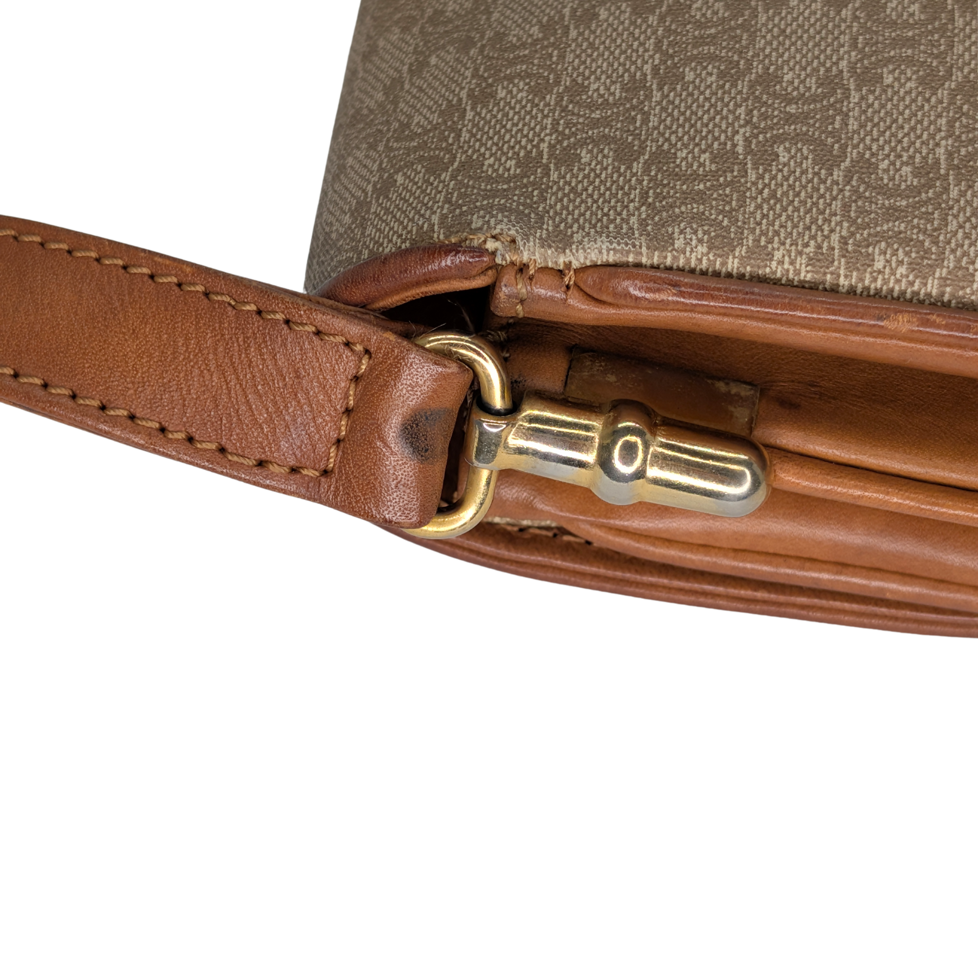 Celine Macadam Shoulder Bag Beige