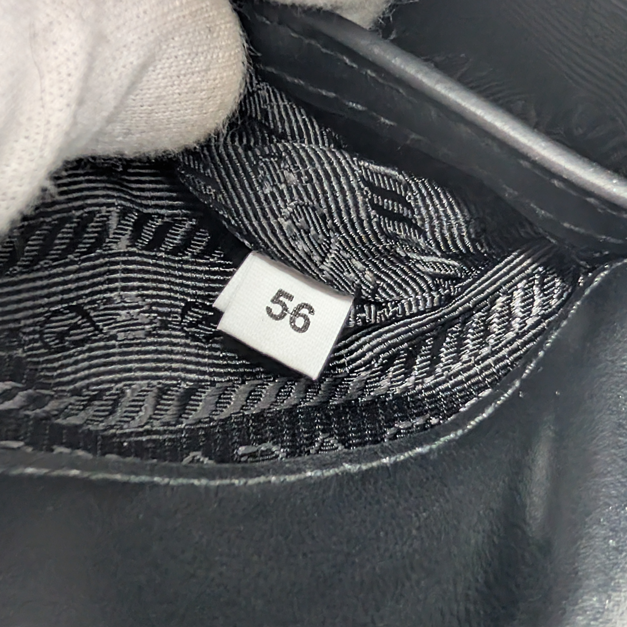 Prada Brique Crossbody Bag Leather Black