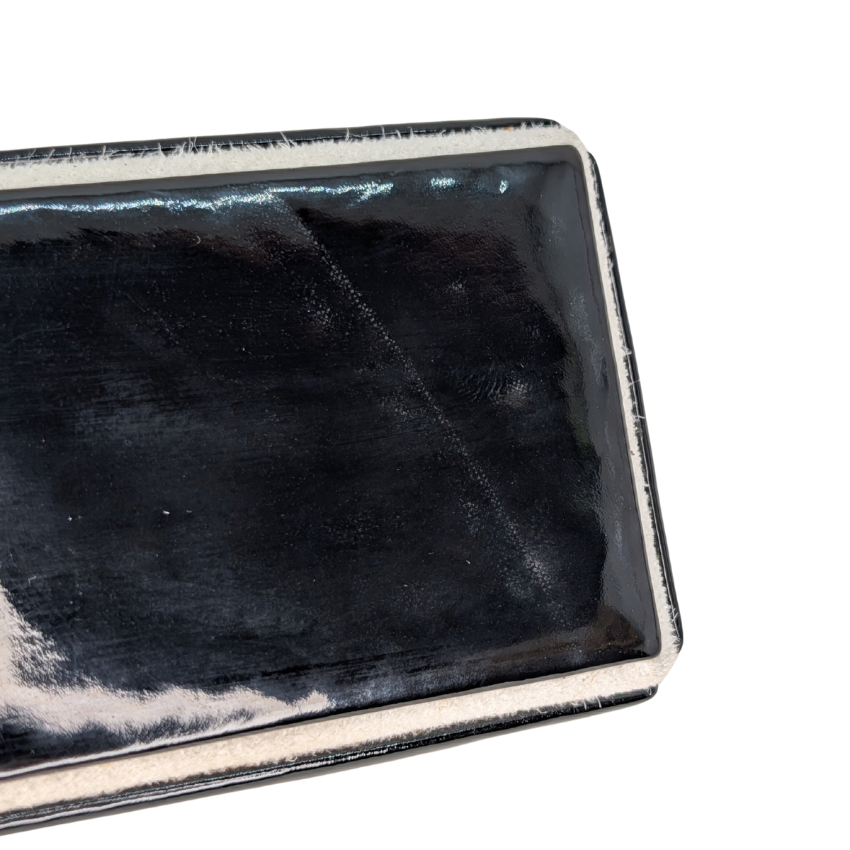 Chanel CC Small Box Clutch Patent Leather Black