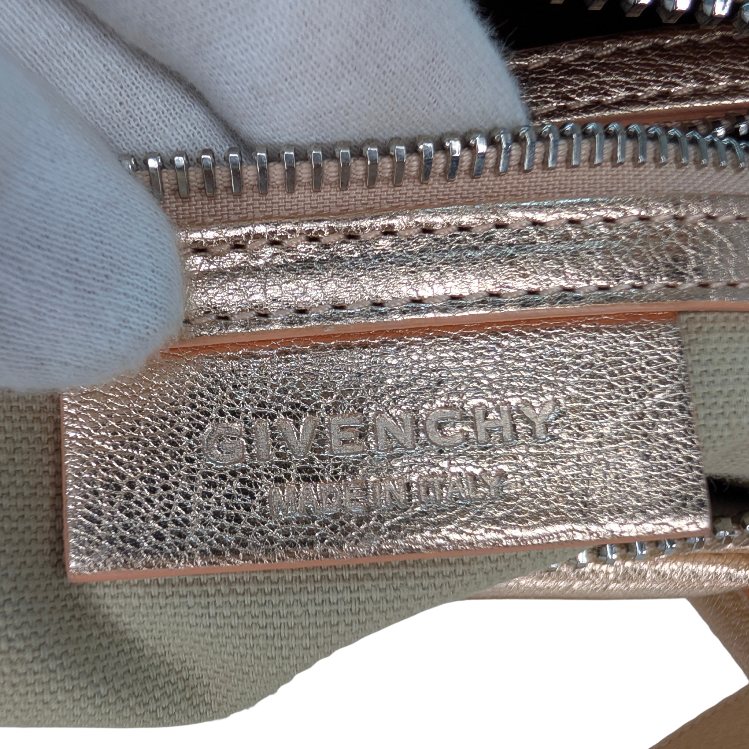 Givenchy Antigona Small Sugar Goatskin Metalic Pink Bag