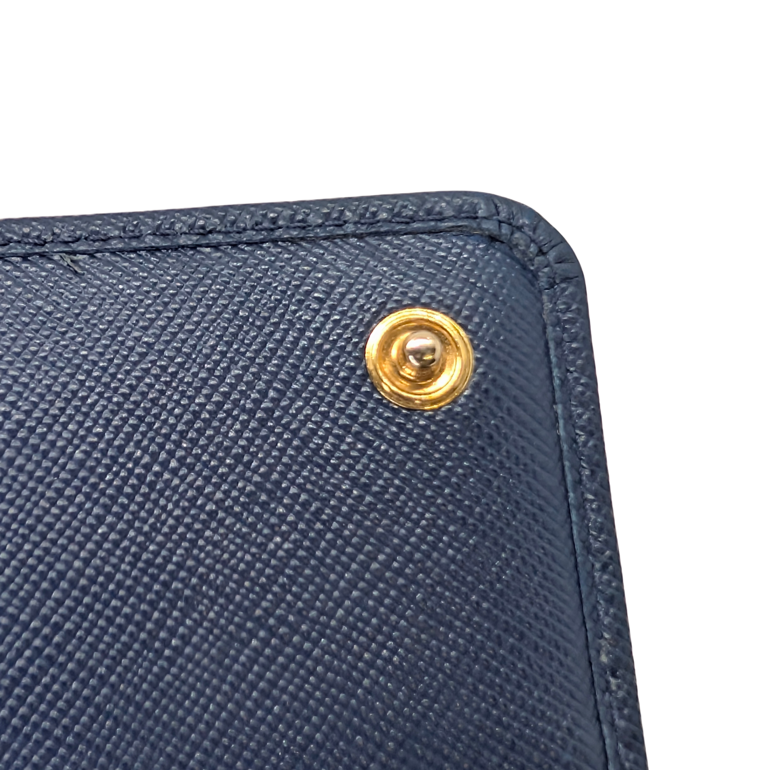 Prada Saffiano Leather Navy Blue Long Wallet