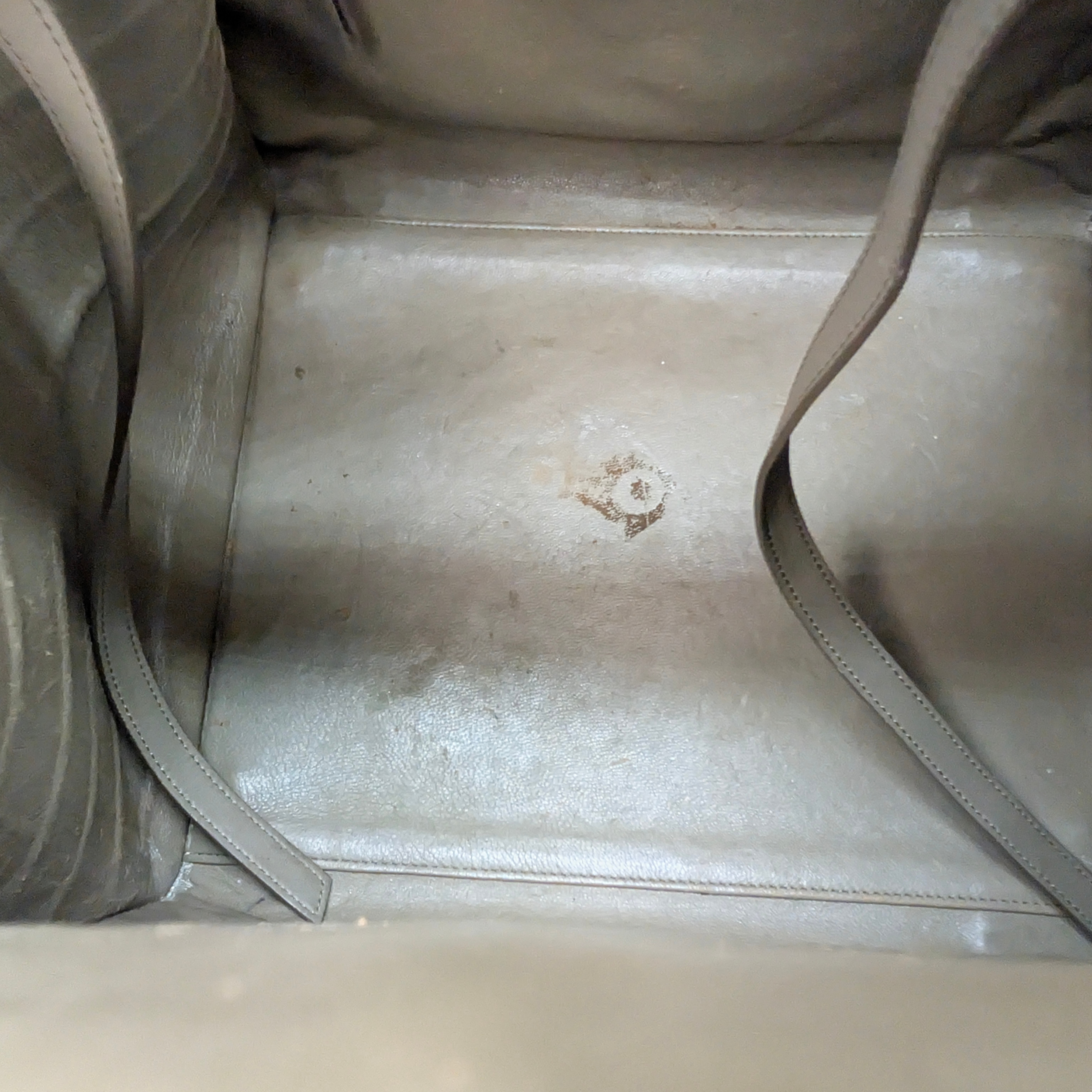 Celine Crocodile Embossed Medium Phantom Luggage Tote Bag Beige