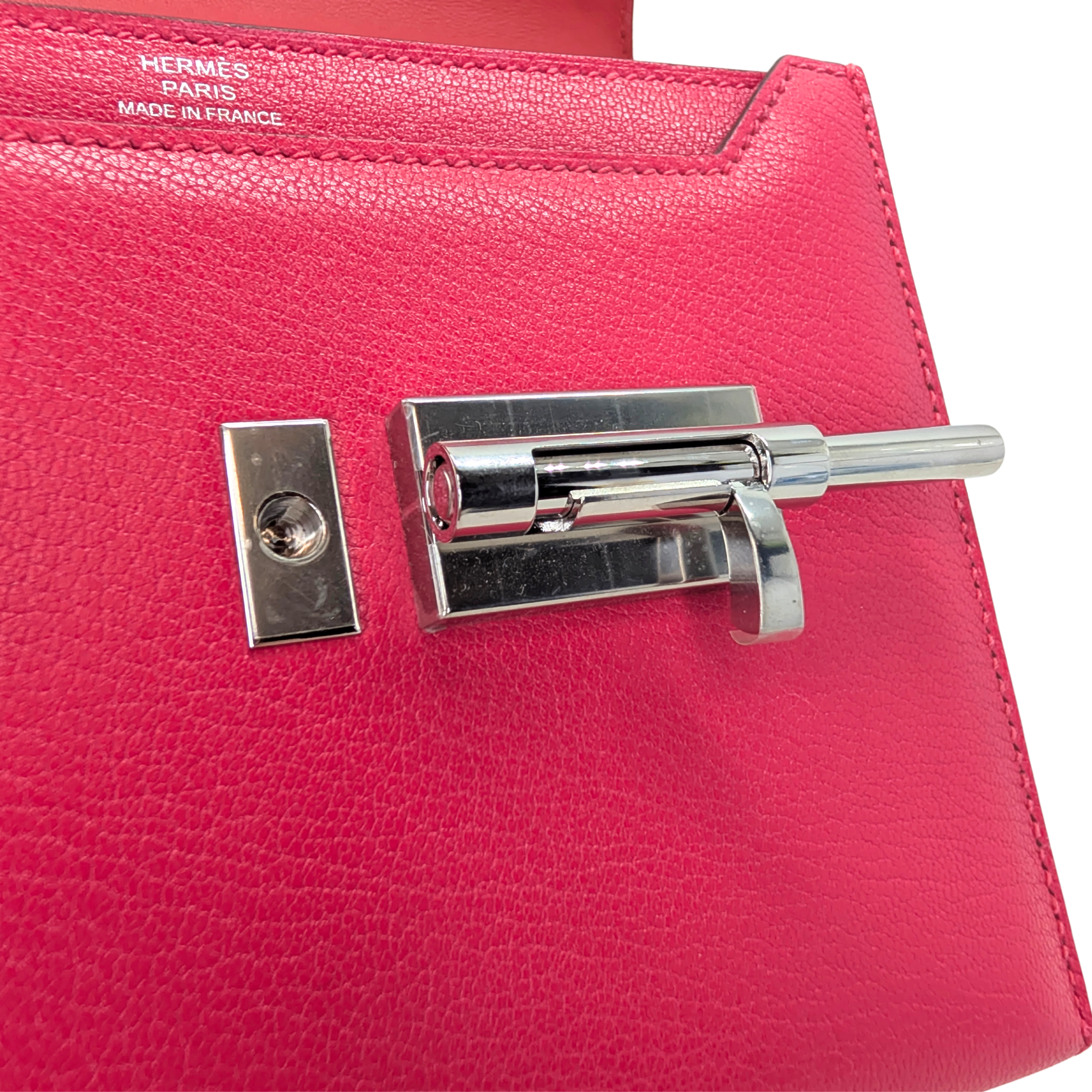 Hermes Mini Verrou Chainr Bag Red/Rose Mexico Y Stamp