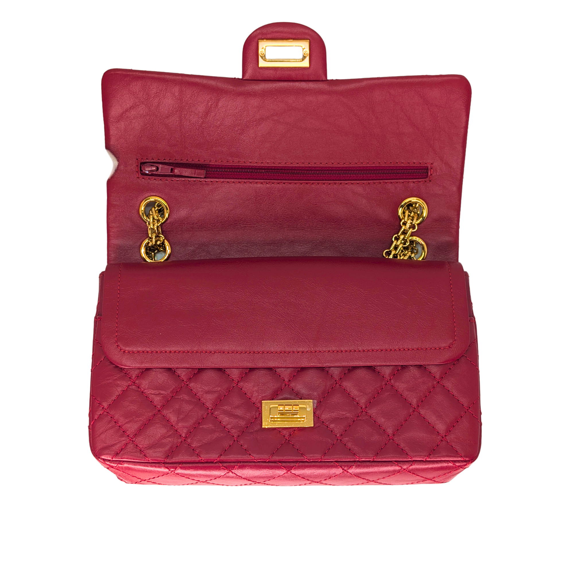 Chanel 2.55 Reissue 28 Series Double Flap Bag Red