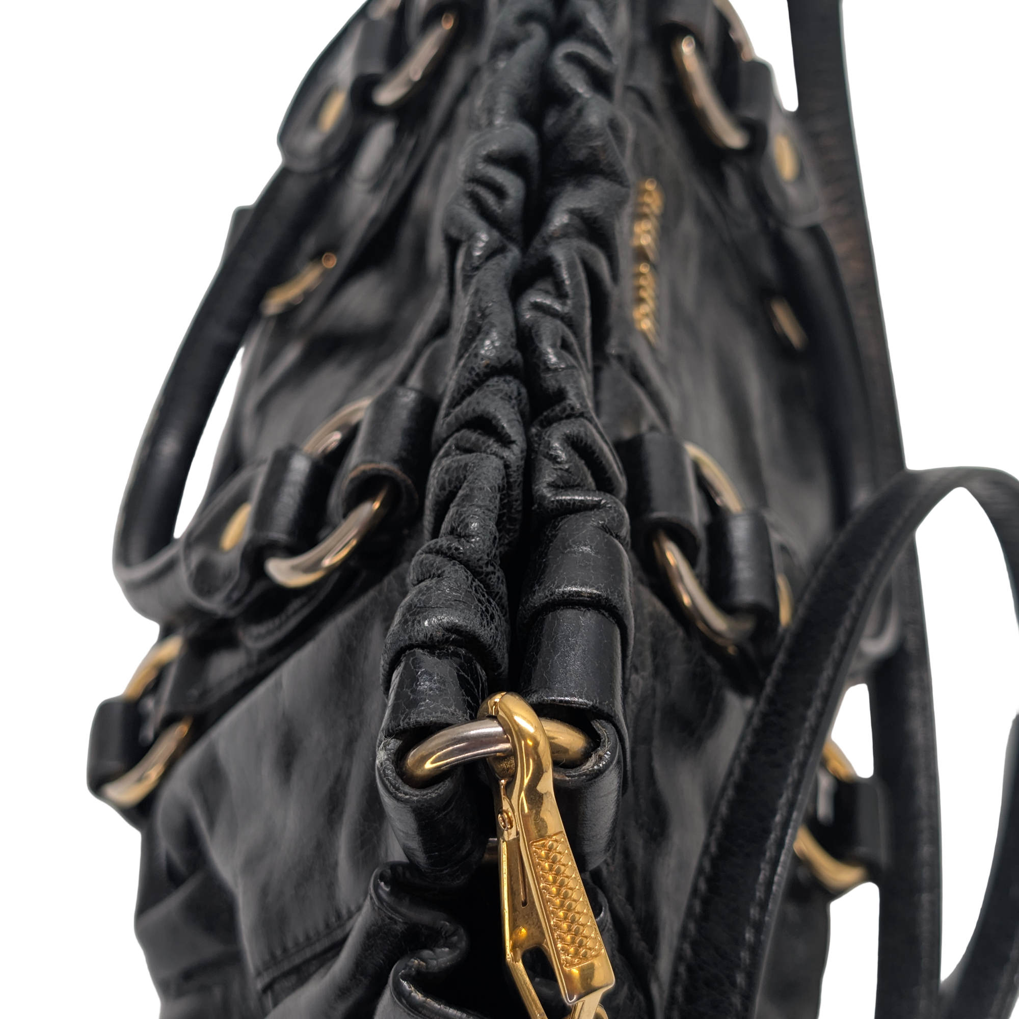 Miu Miu Vitello Crossbody Bag Black