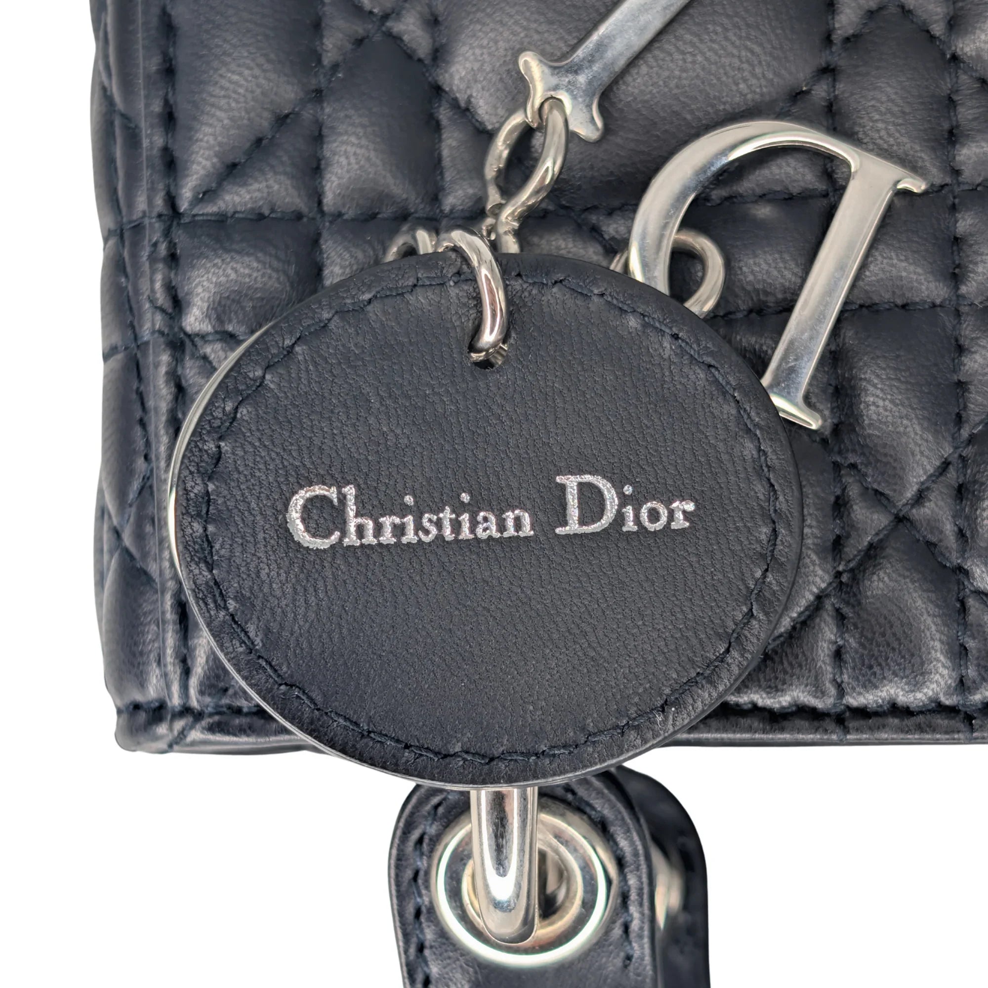 Christian Dior Lady Dior Cannage Mini Handbag Black - Lost Designer