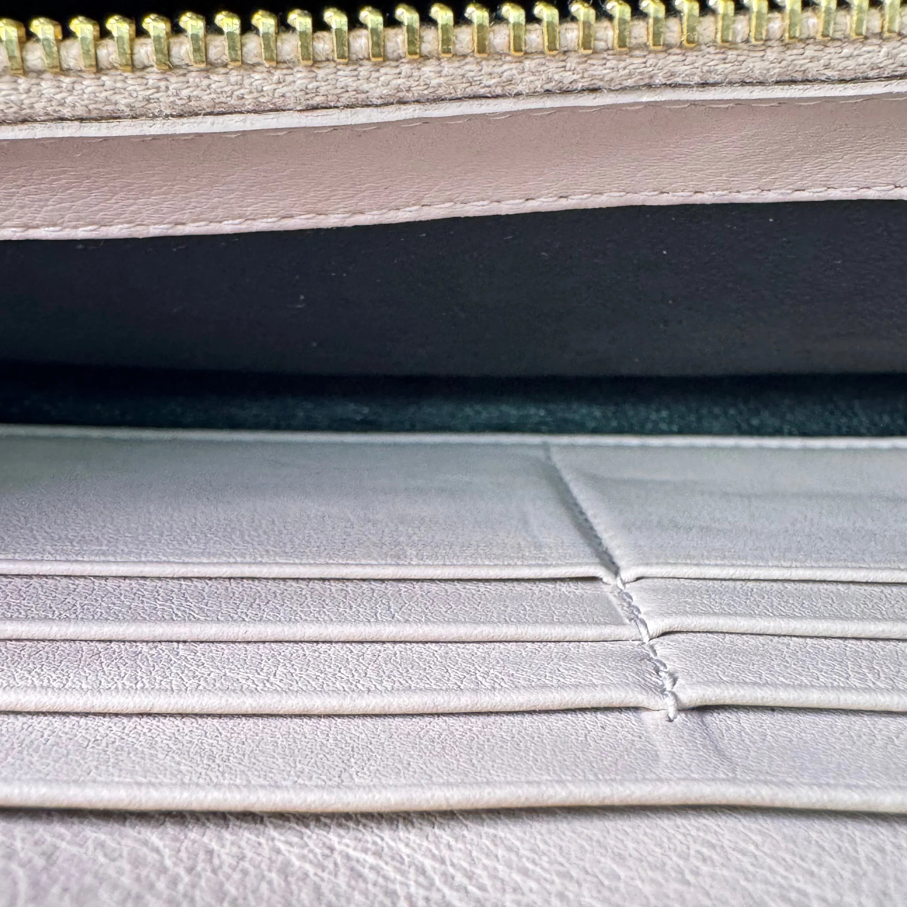 Yves Saint Laurent Smooth Calfskin Long Beige Wallet - Lost Designer