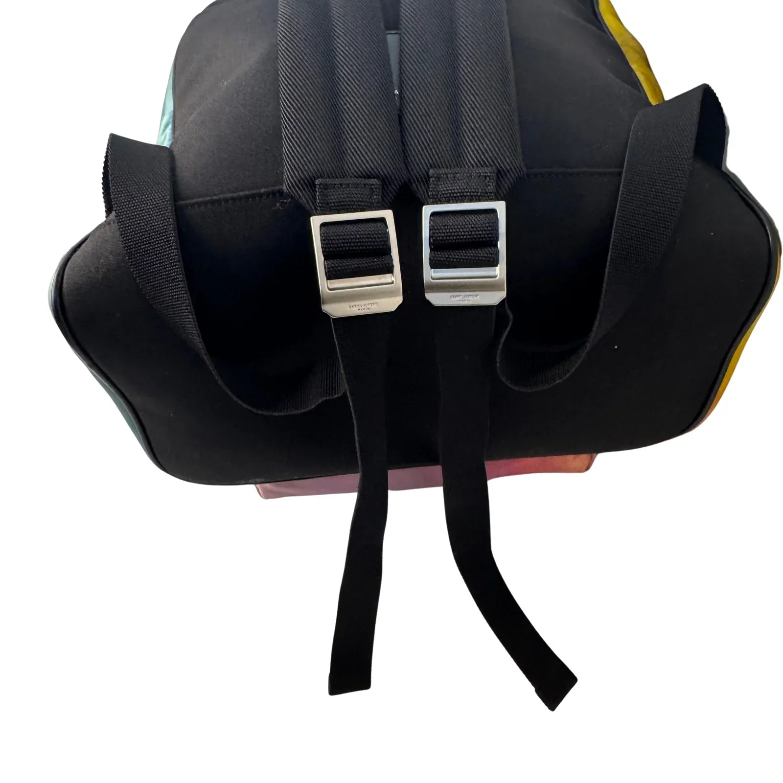 Saint Laurent YSL Multicolor Canvas Backpack Bag