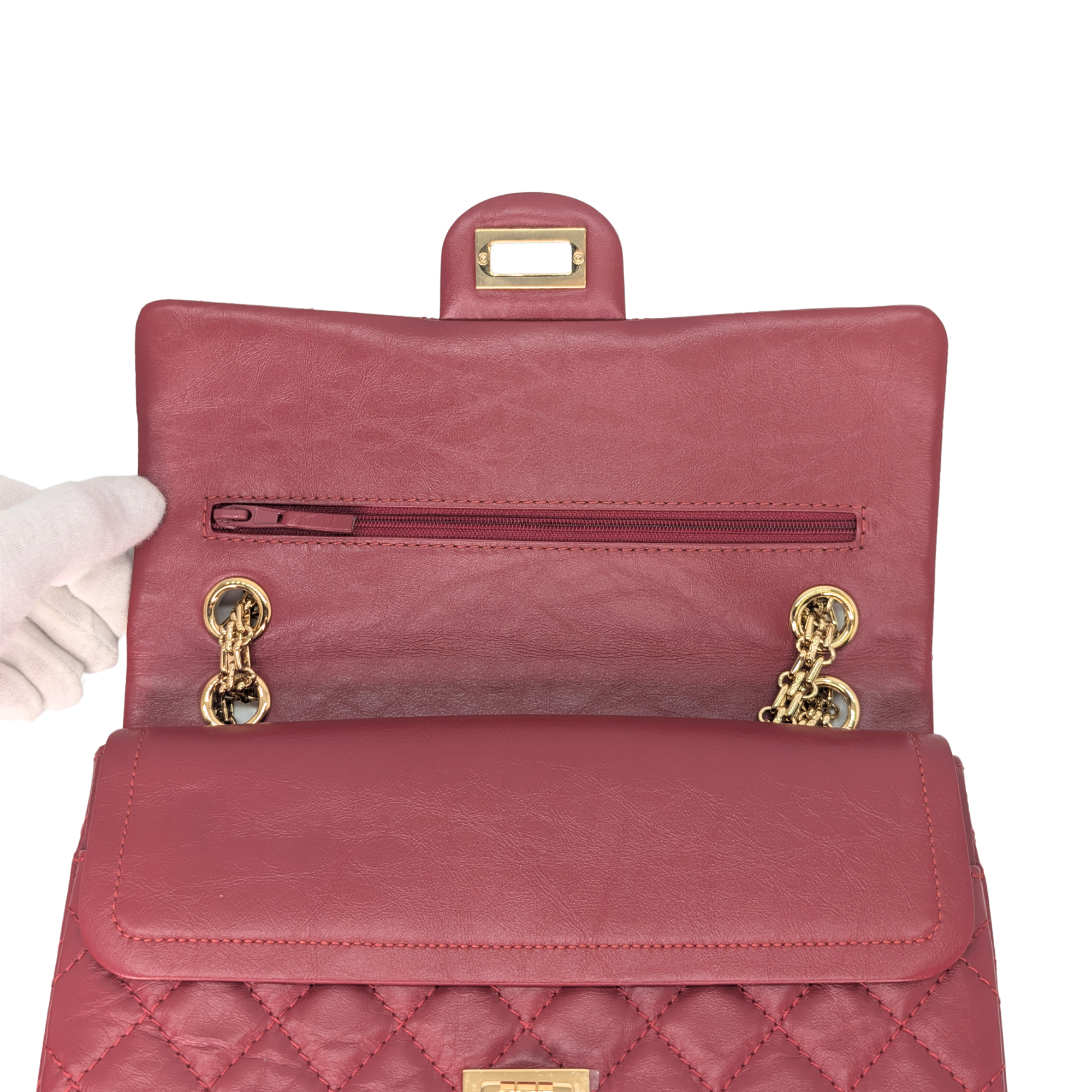 Chanel 2.55 Reissue 28 Series Double Flap Bag Red