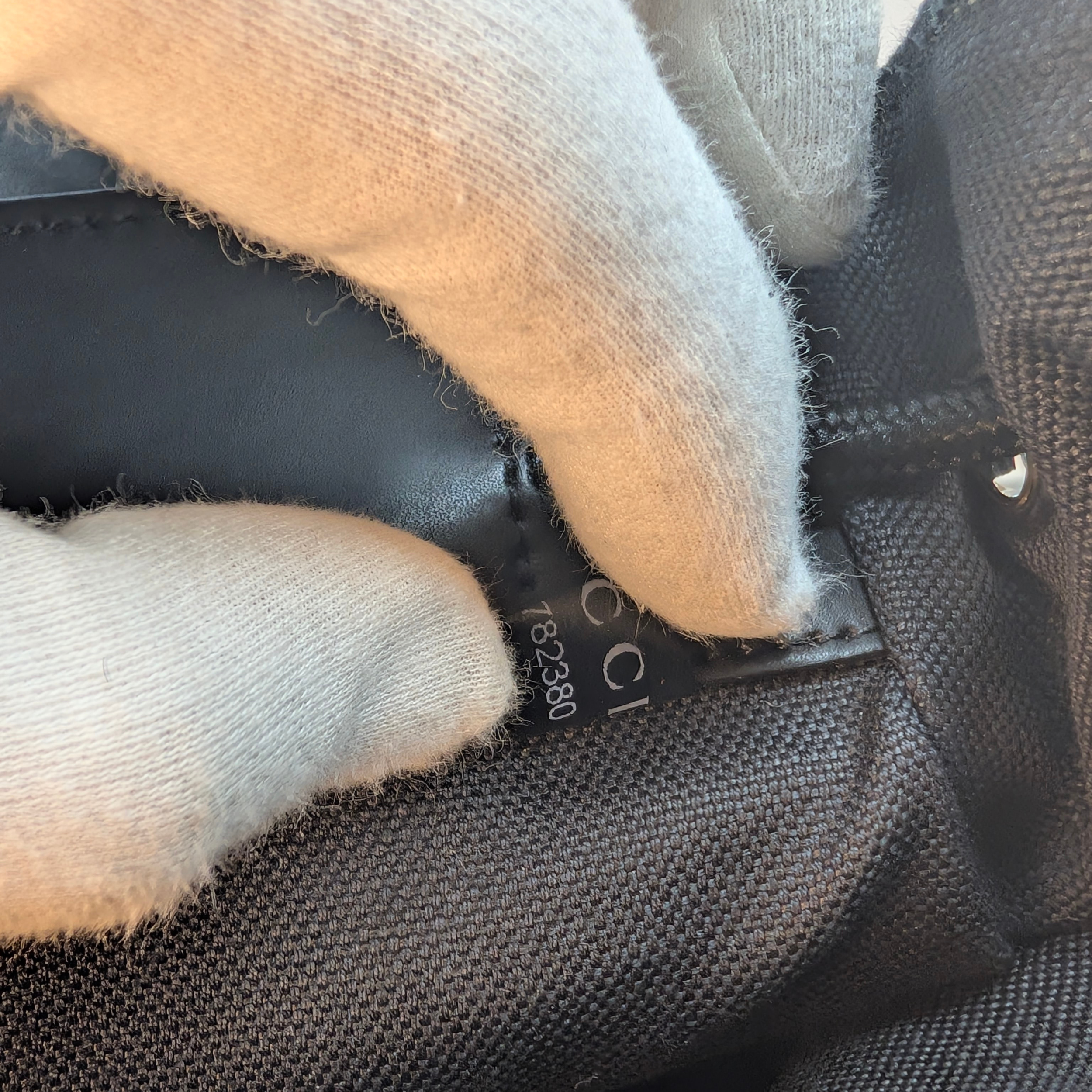 Gucci GG Supreme Monogram Calfskin Web Double Buckle Backpack Black