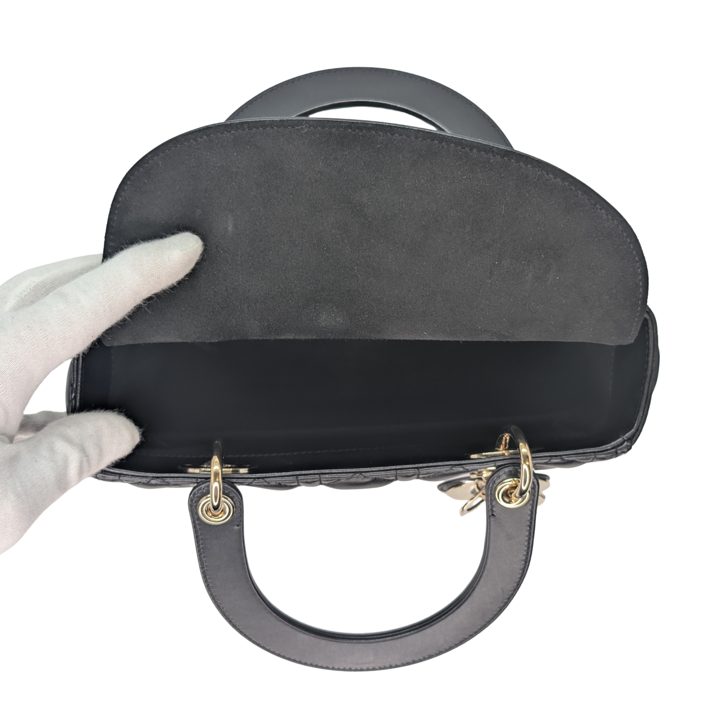 Dior Lambskin Cannage Medium Lady Dior Black