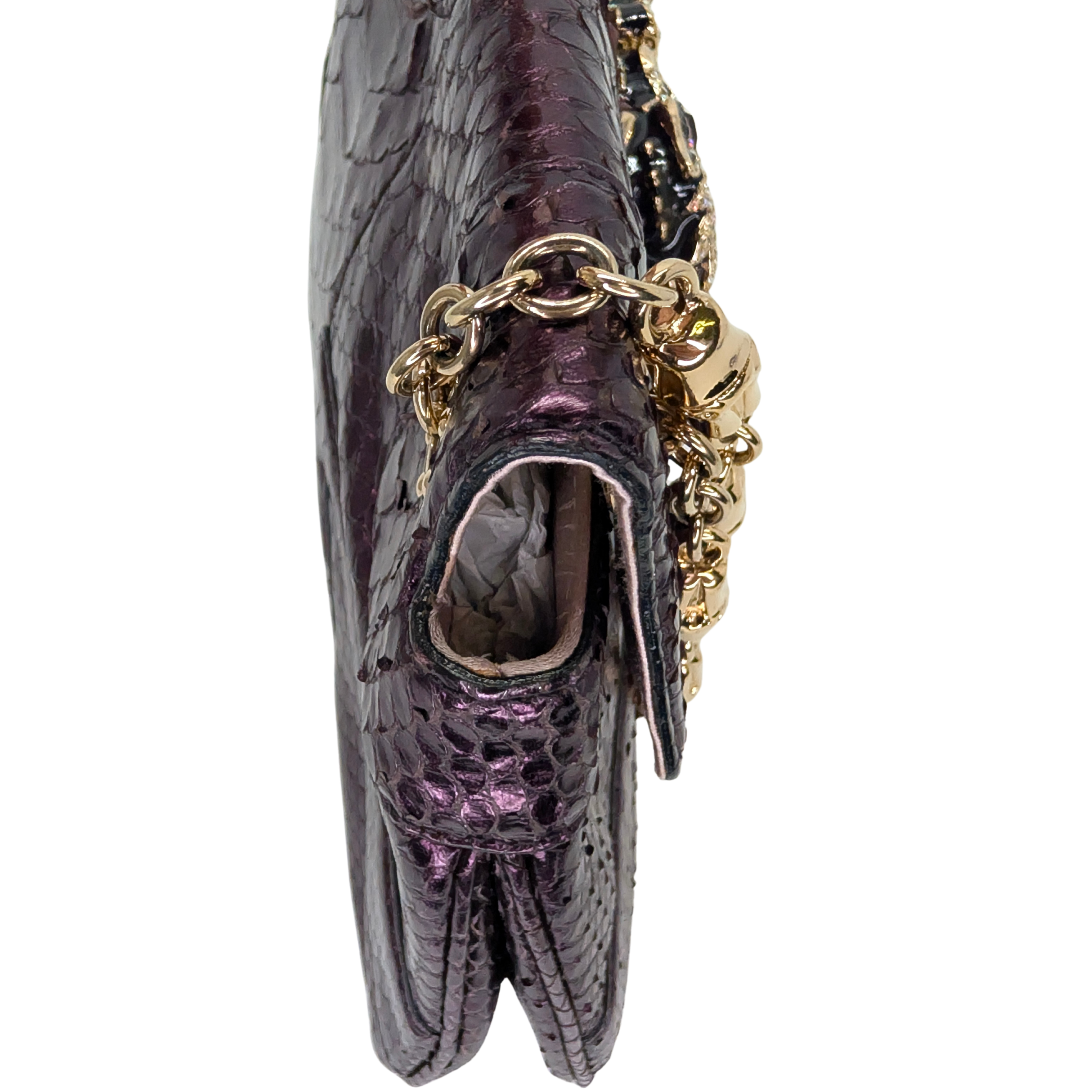 Gucci x Tom Ford Python Dragon Motif Hand bag Purple