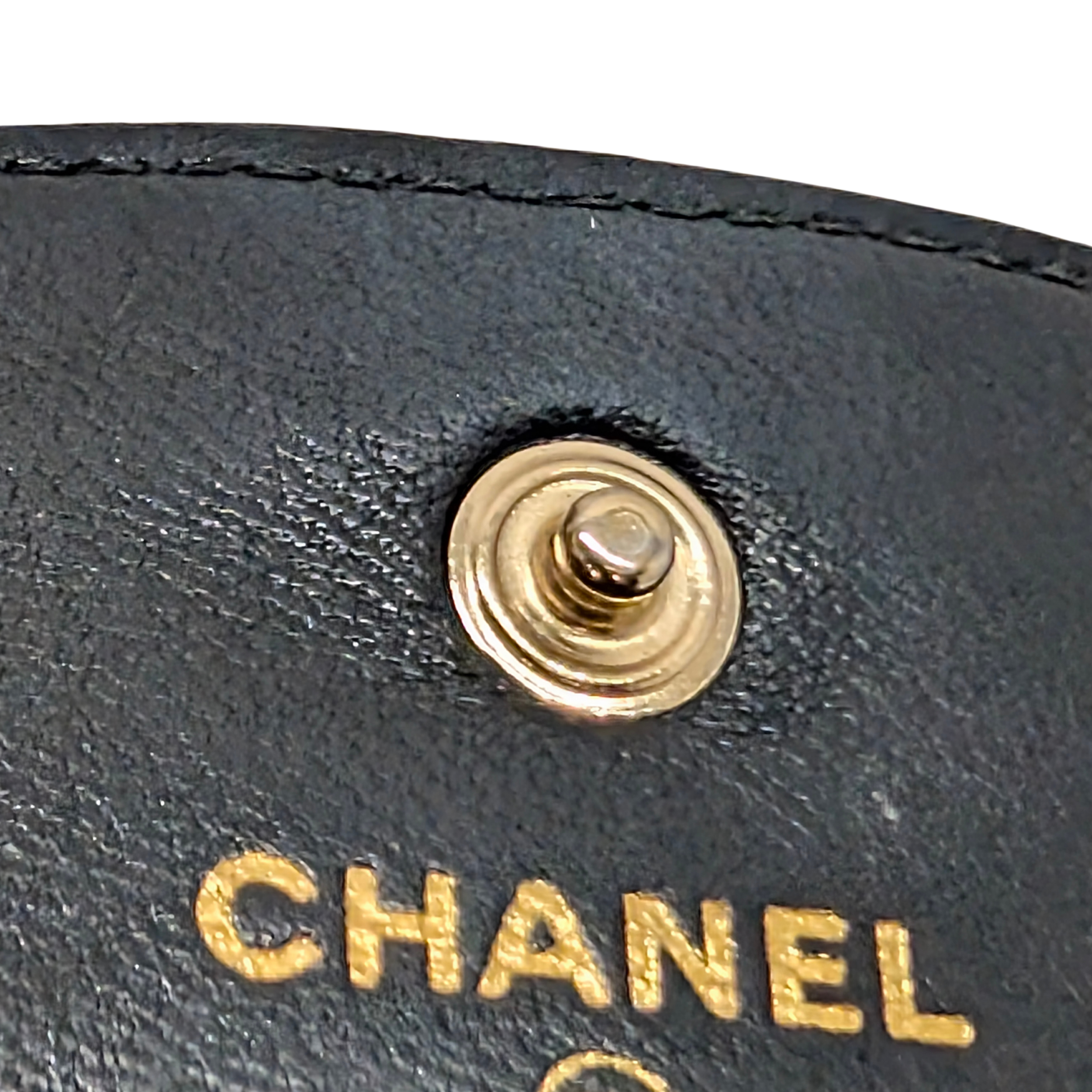Chanel Caviar Timeless CC Wallet On Chain WOC Black