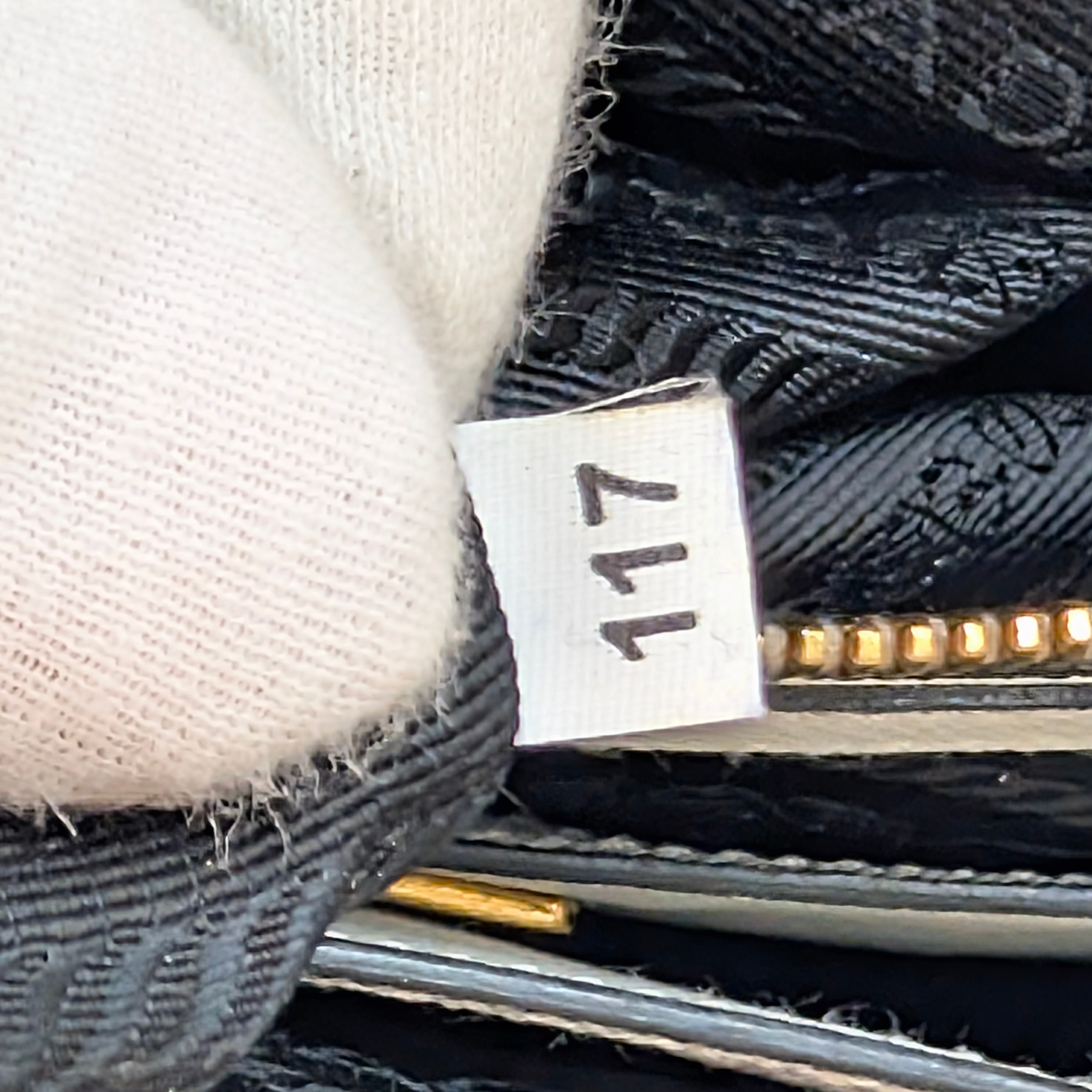 Prada Saffiano Lux Medium Galleria Double Zip Tote Bag Black X White