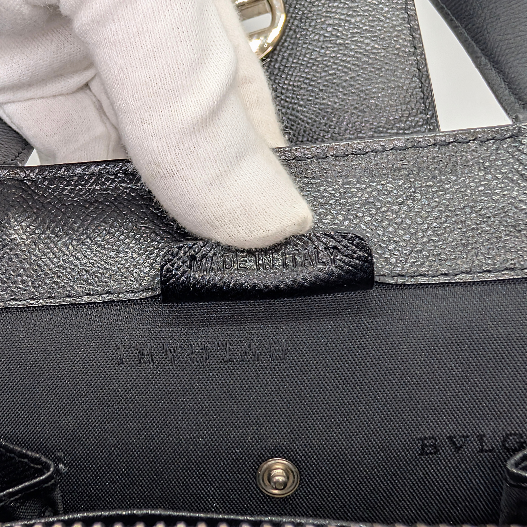 Bvlgari Leather Shoulder Bag Black