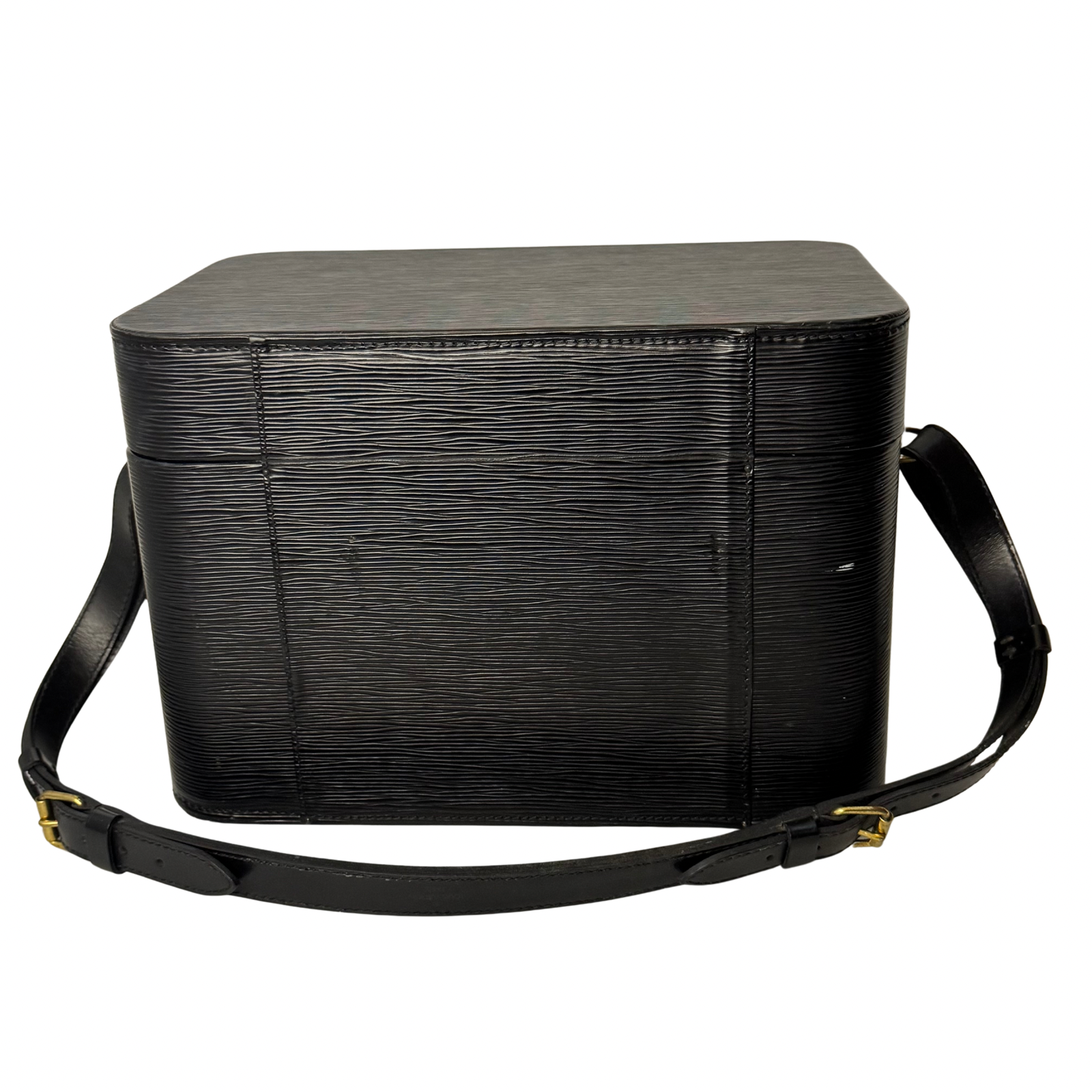 Louis Vuitton Black Epi Leather Train Case Luggage bag Black