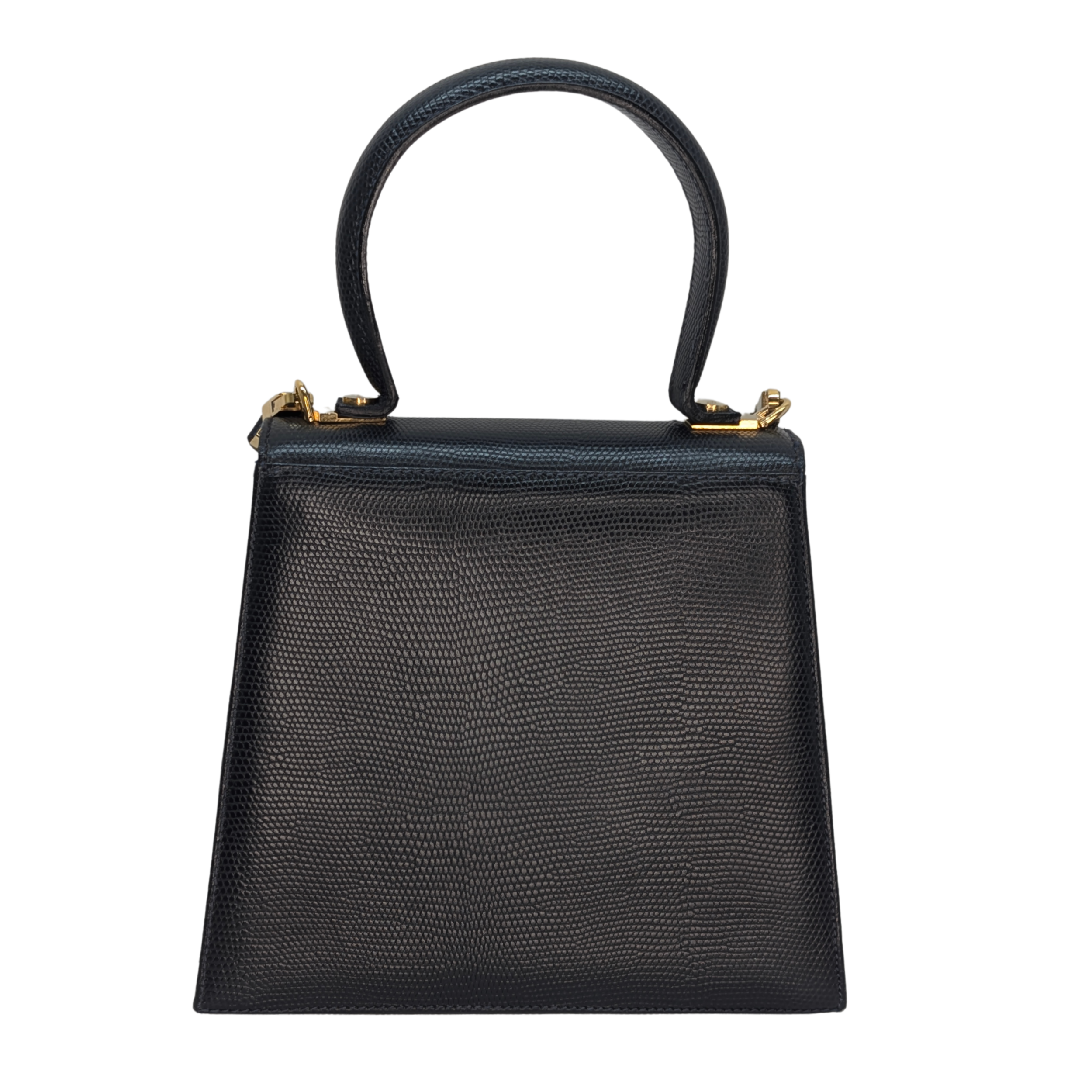 Salvatore Ferragamo Lizard Gancini Iconic Top Handle Bag