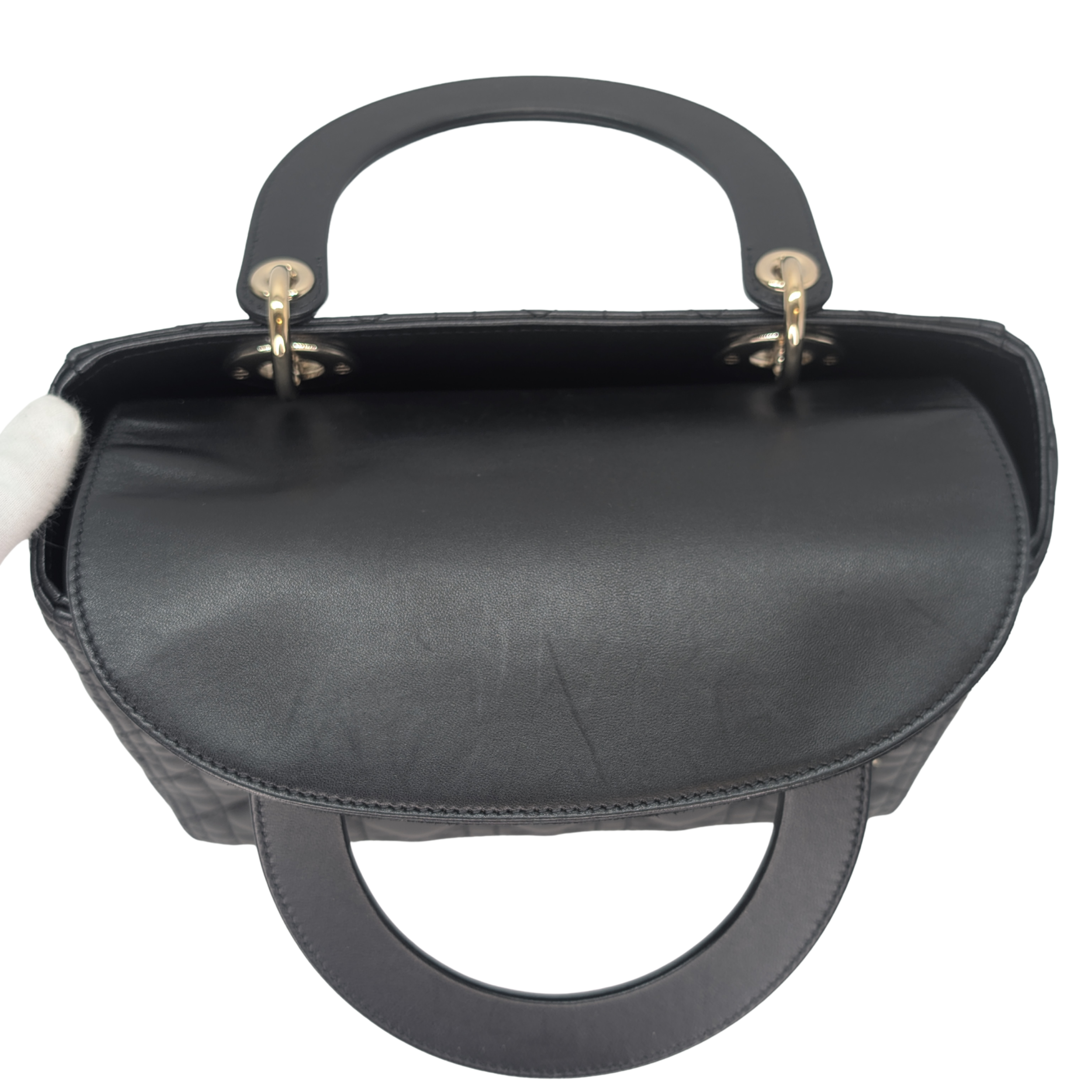 Dior Lambskin Cannage Medium Lady Dior Black