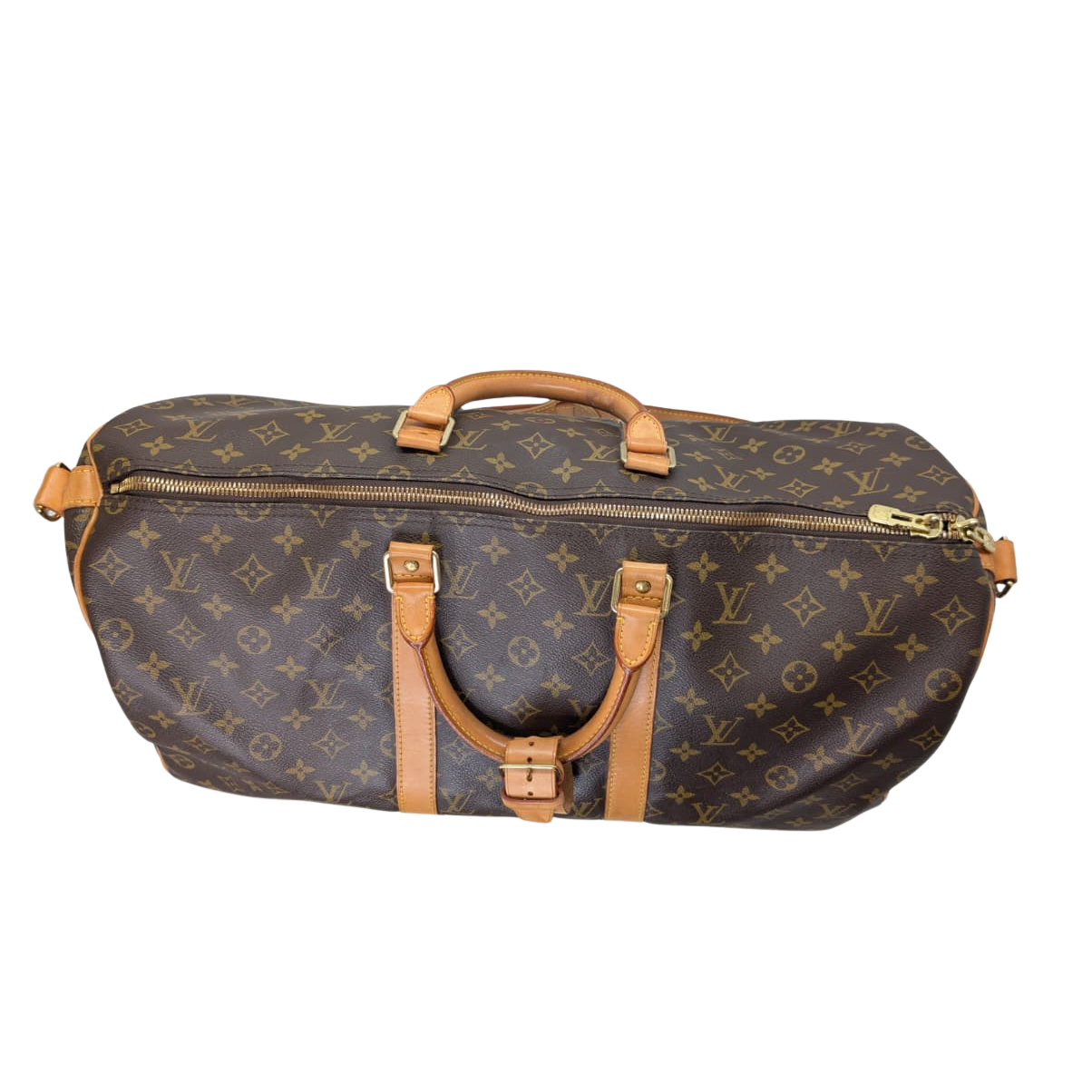 Louis Vuitton Monogram Keepall Bandoulière 50 Duffle Bag Brown