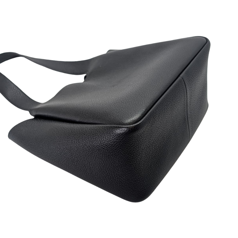 Prada Daino Soft Medium Dynamique Tote Bag Black