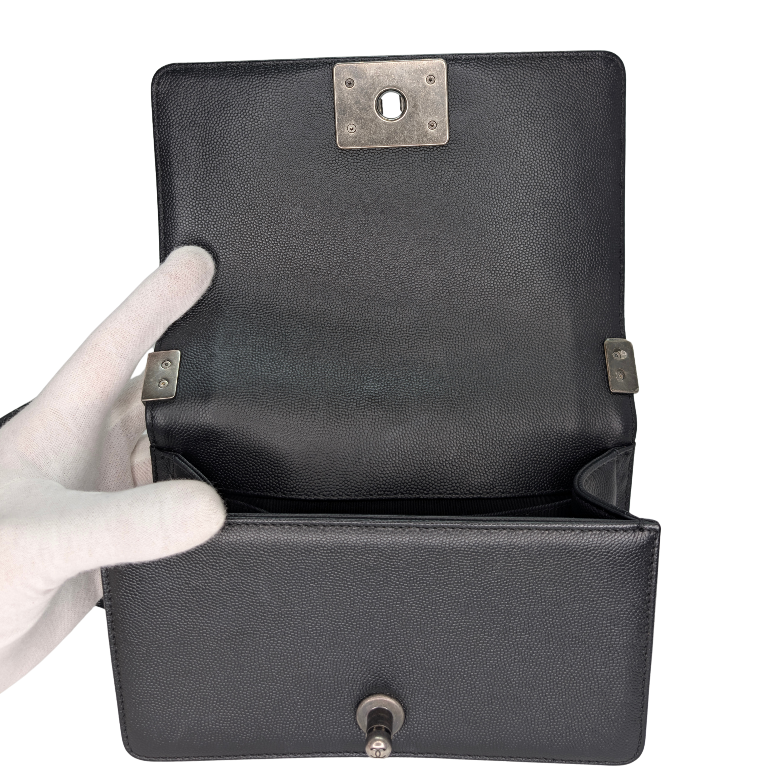 Chanel Small Boy Bag Caviar Black Bag