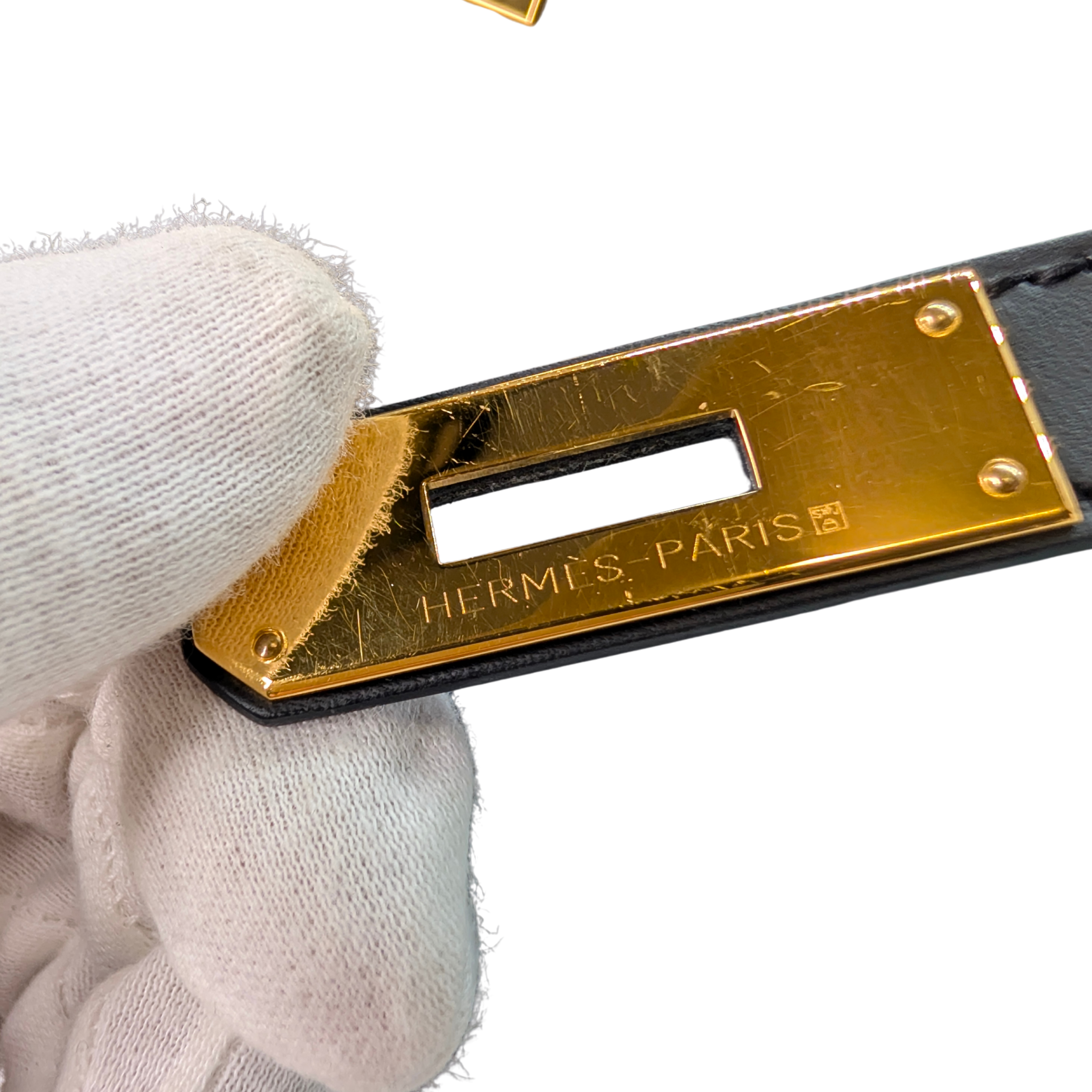 Hermes Kelly 32 Sellier Sombrero Box Leather GHW Matte Black X Stamp