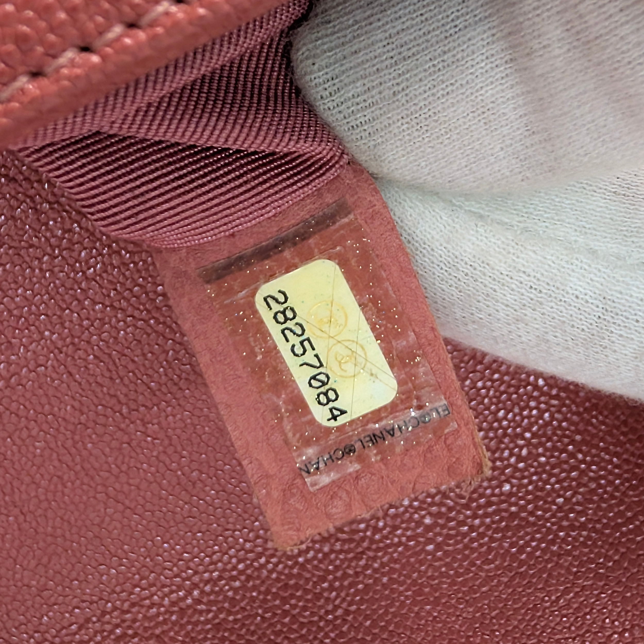 Chanel Caviar Chevron Quilted Medium Boy Flap Pink