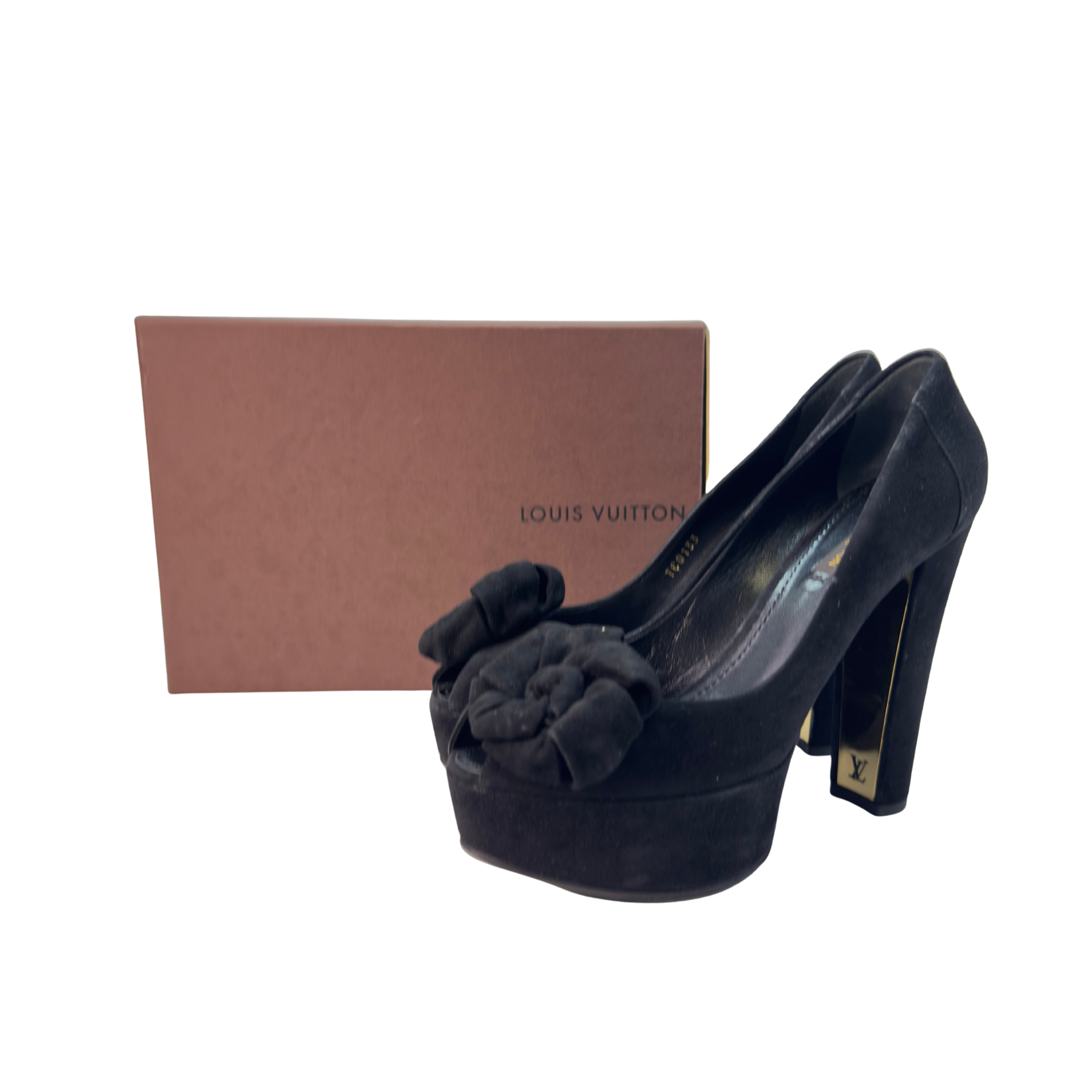 Louis Vuitton Suede Last Dance Pumps Heels Black 37.5
