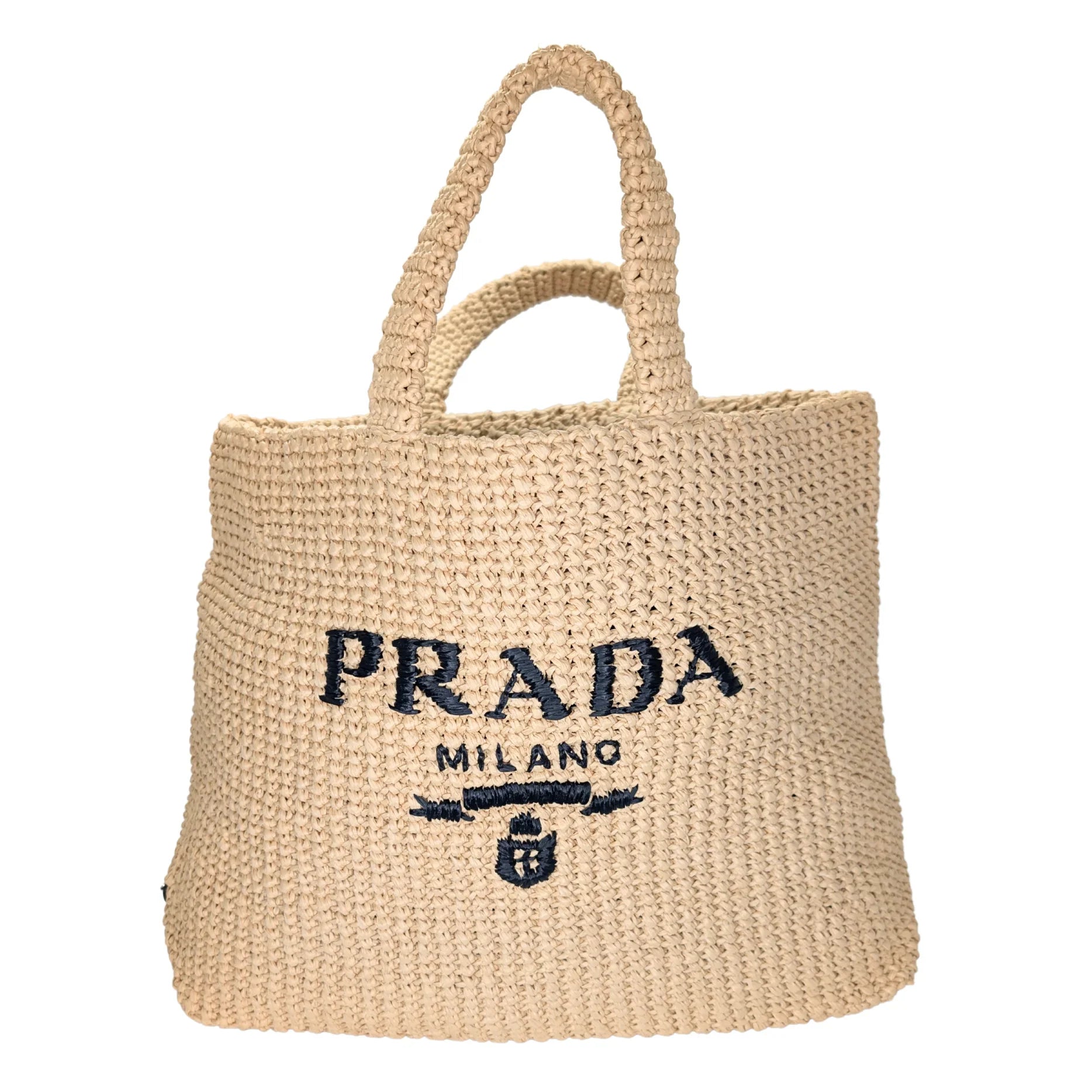Prada Large Crochet Shopping Tote Bag - Lost Designer