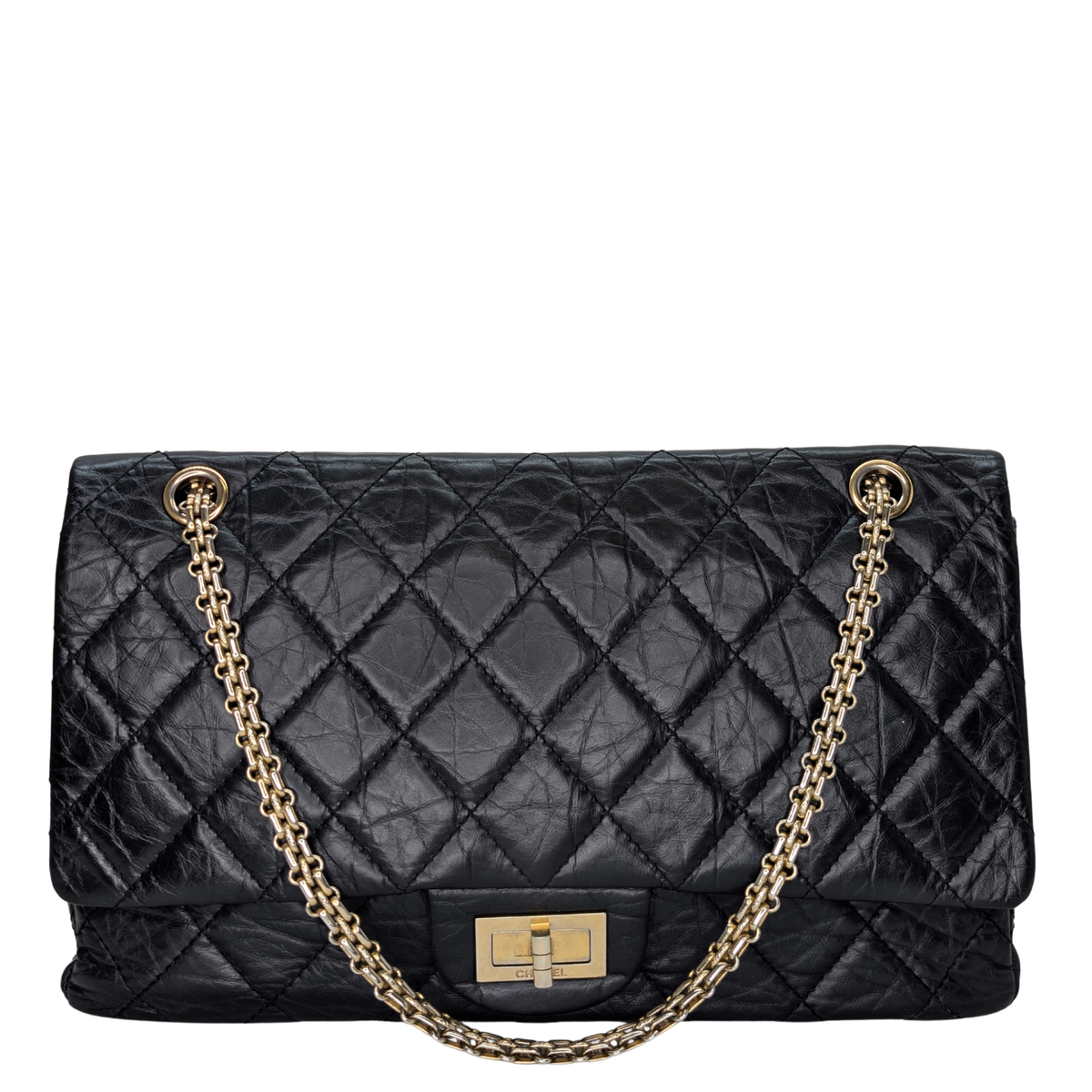 香奈儿 Chanel 2.55 Reissue 227 口盖包 22系列 黑色