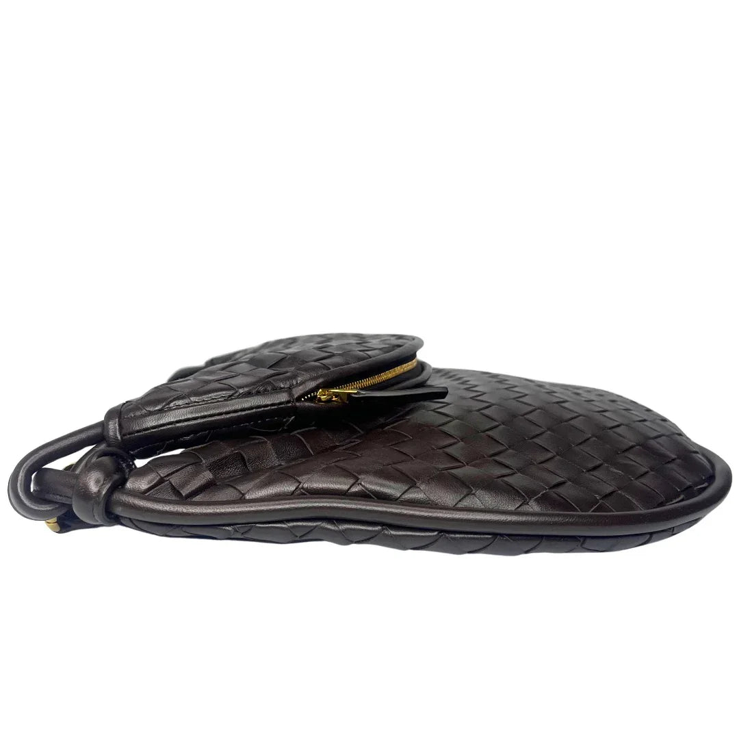 Brand New Bottega Veneta Gemelli Large Shoulder Bag – Intrecciato Dark Brown