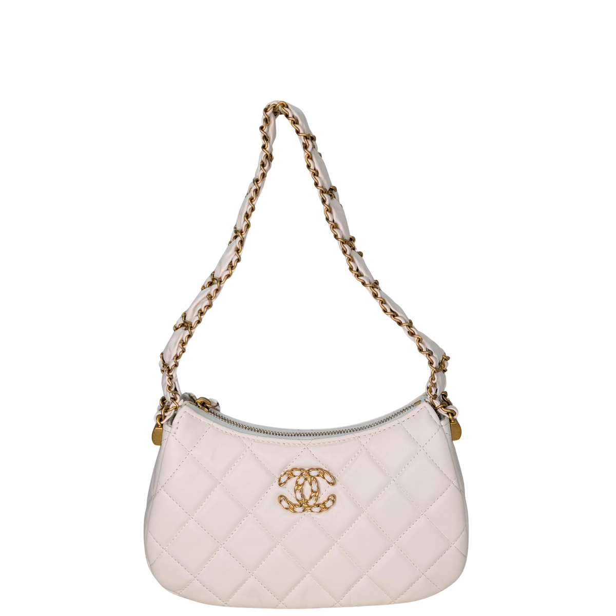 Chanel 19 Hobo Shoulder Bag White