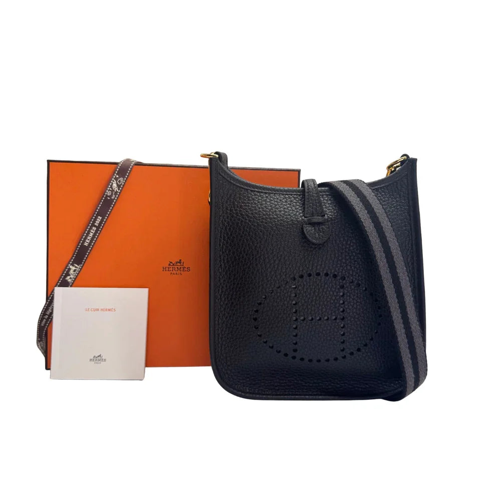 Hermés Evelyn Mini Crossbody Bag W Stamp 2024 Black - Lost Designer
