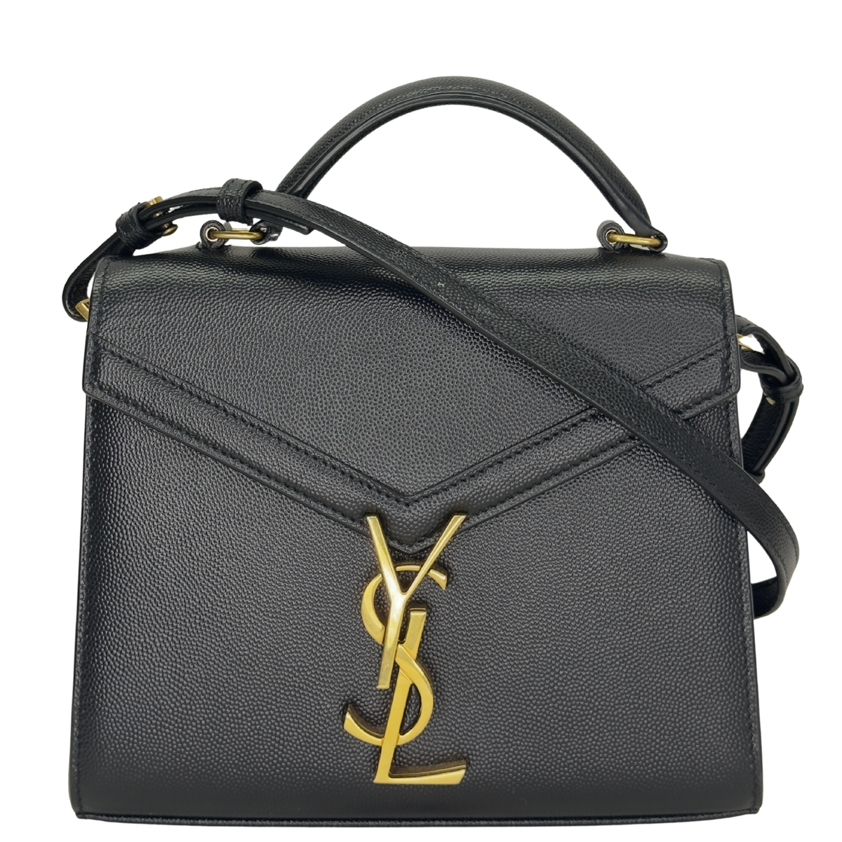 Saint Laurent Cassandra Top Handle Mini Bag Black