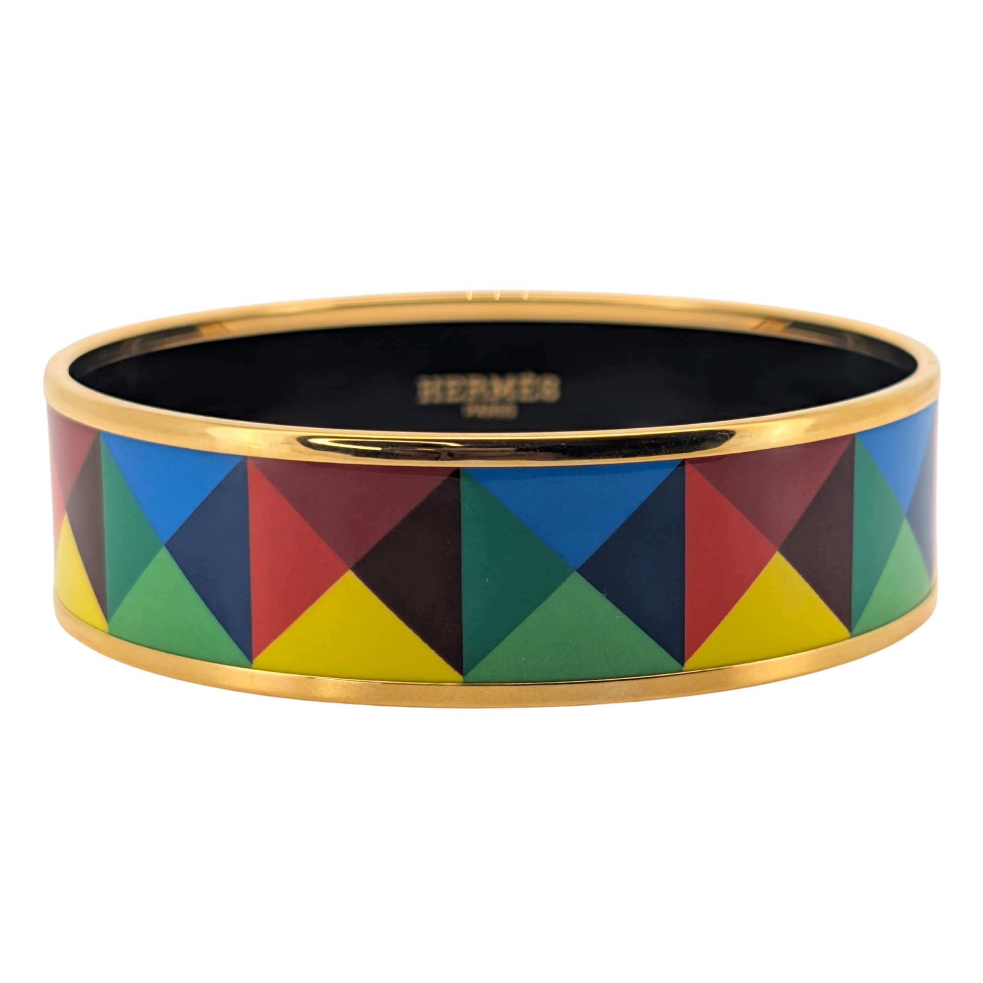 Hermès Gold-Plated Enamel Clous De Trompe L'Oeil Bracelet