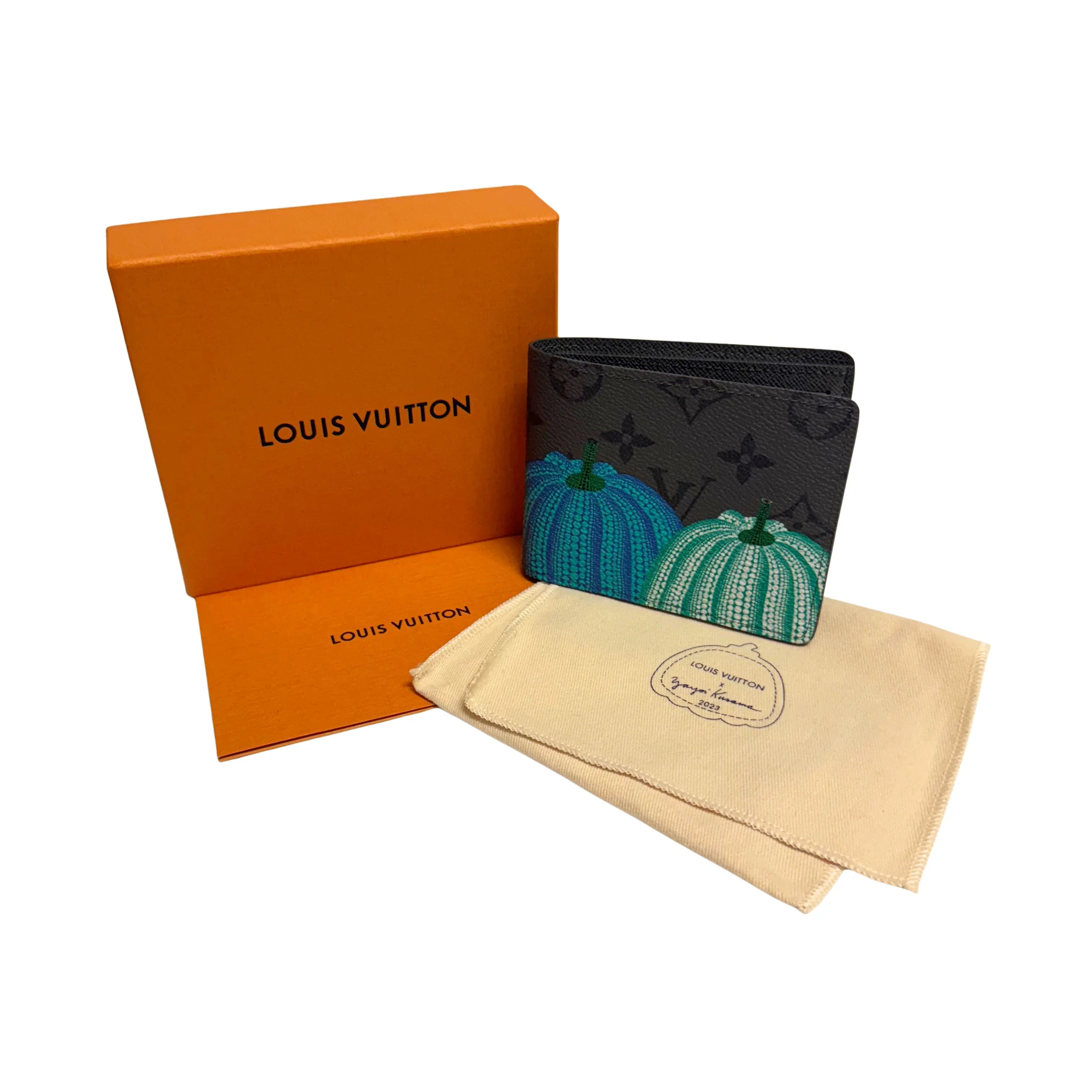 Louis Vuitton X Yayoi Kusama limited edition Eclipse Reverse Pumpkin Slender Wallet
