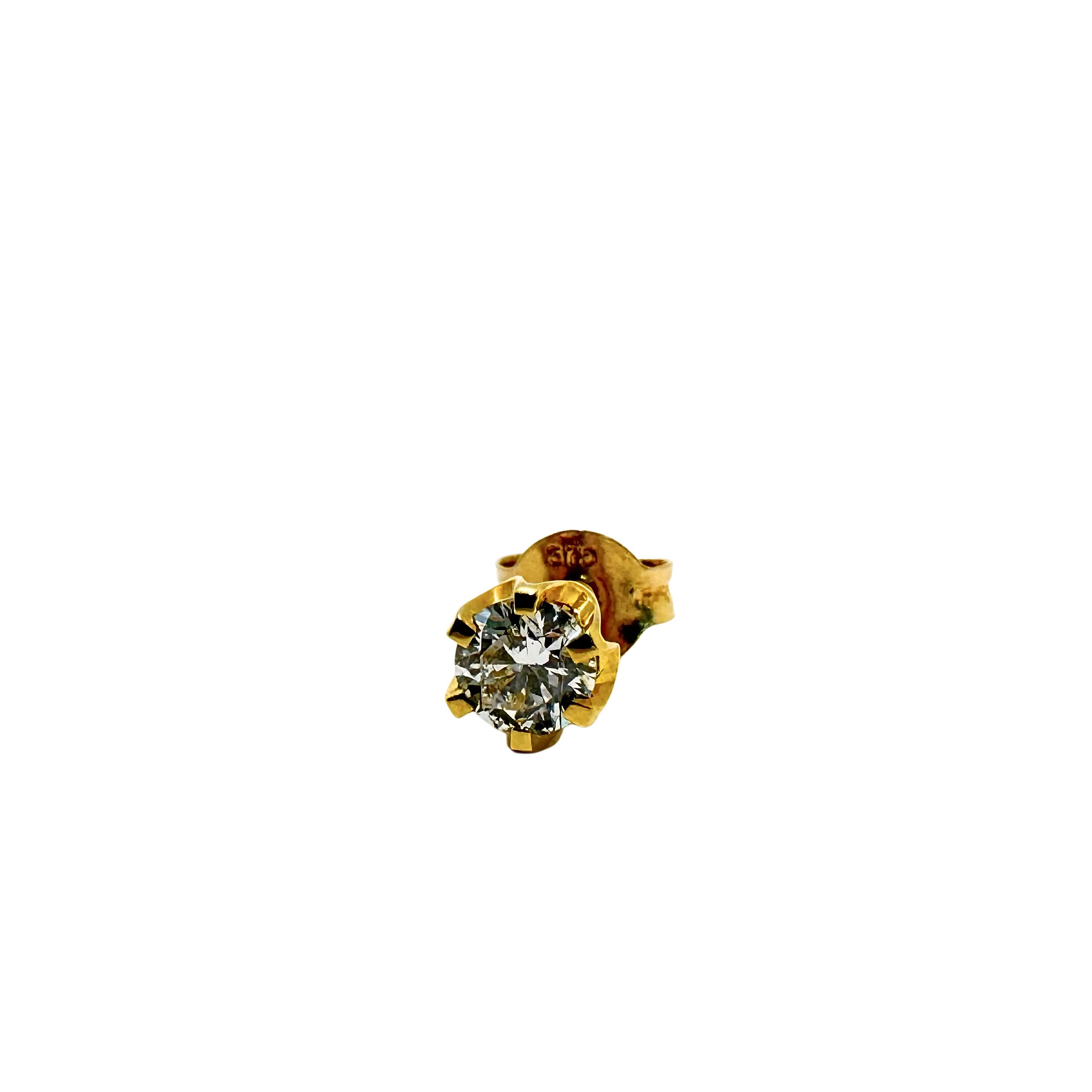 18ct Gold 0.4 Carat Total Diamond Studs Earrings