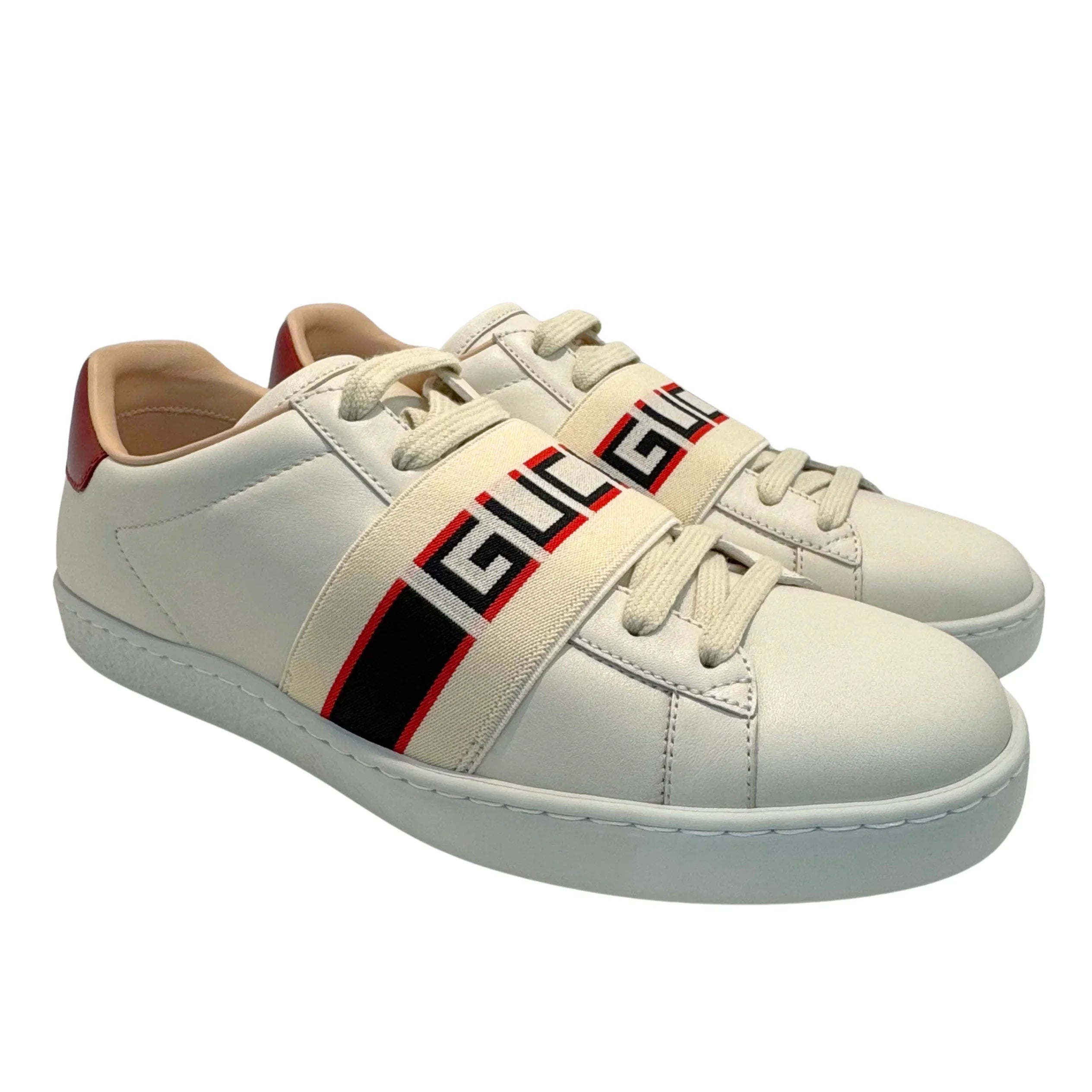 Gucci Ace Sneakers Leather White 37.5 - Lost Designer