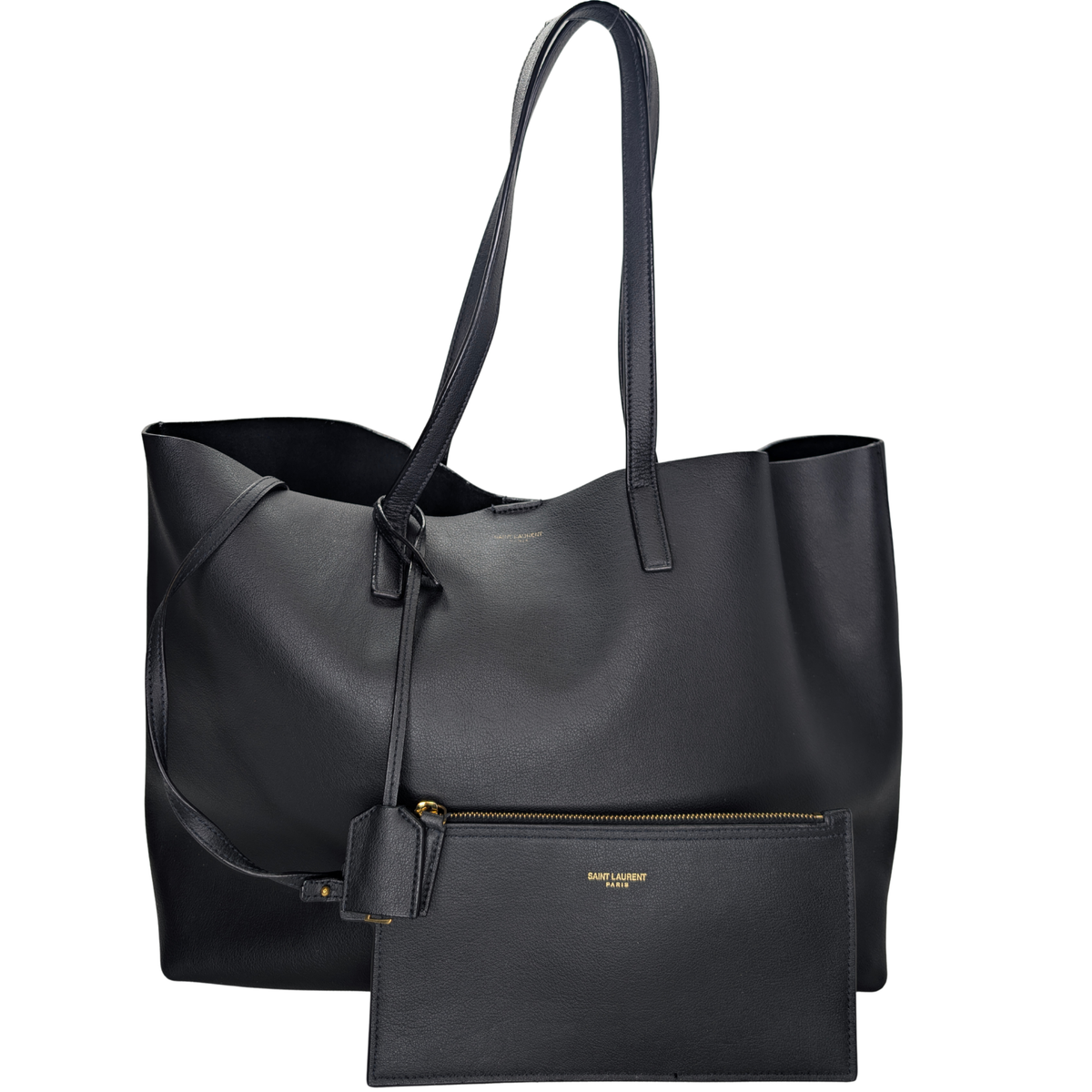 Saint Laurent Shopping Tote Leather Black