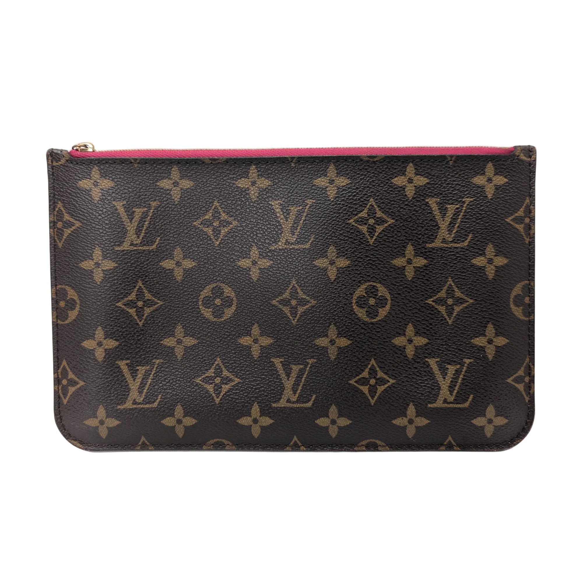 Louis Vuitton Neverfull Monogram Pouch Brown - Lost Designer