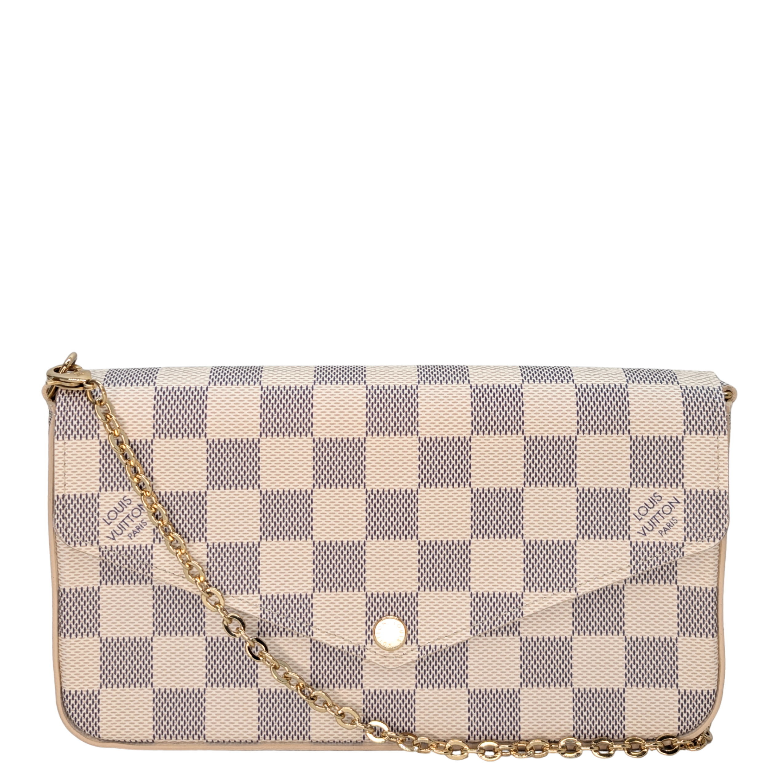 Louis Vuitton Félicie Damier Azur Wallet on Chain