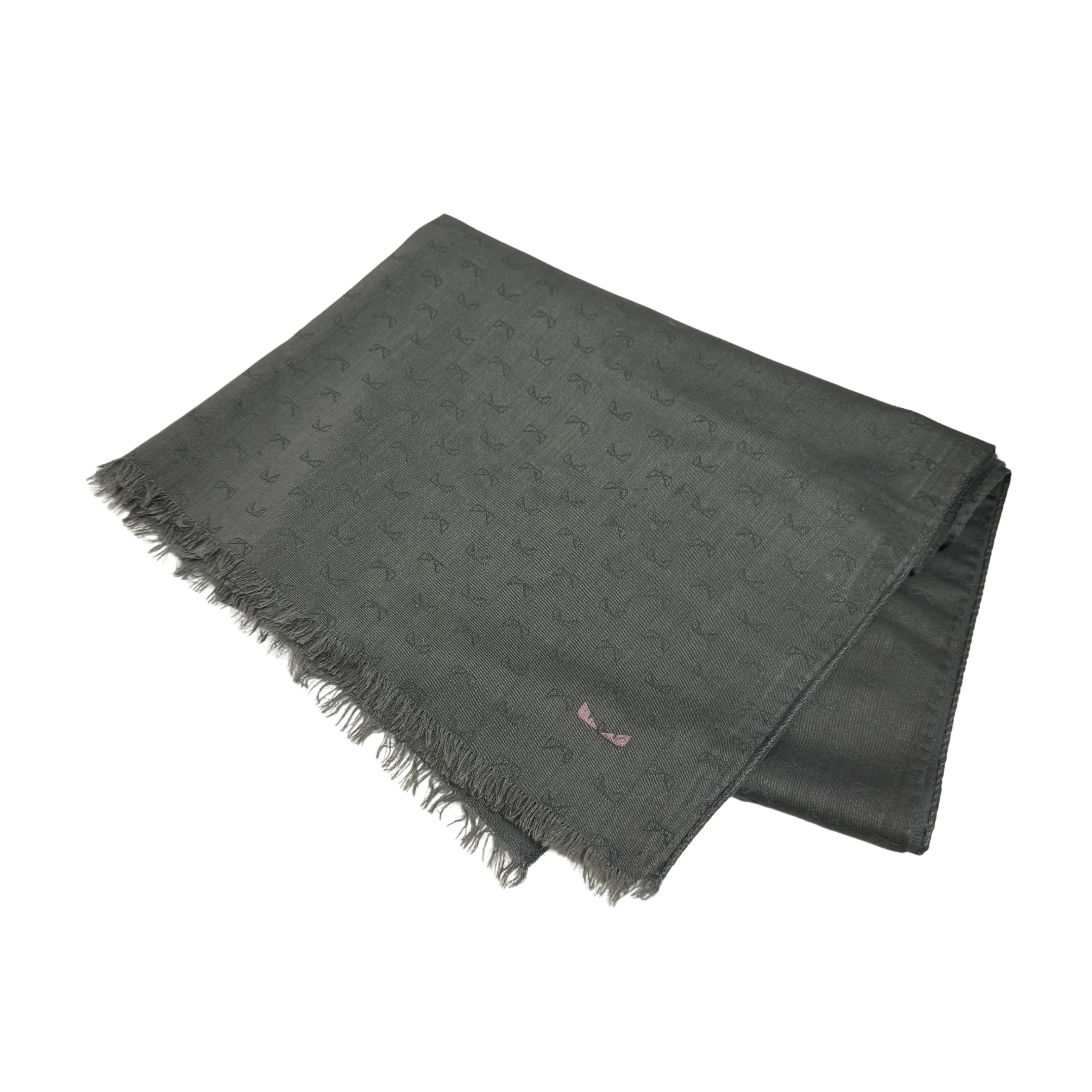 Grey Fendi shawl Monster Pattern