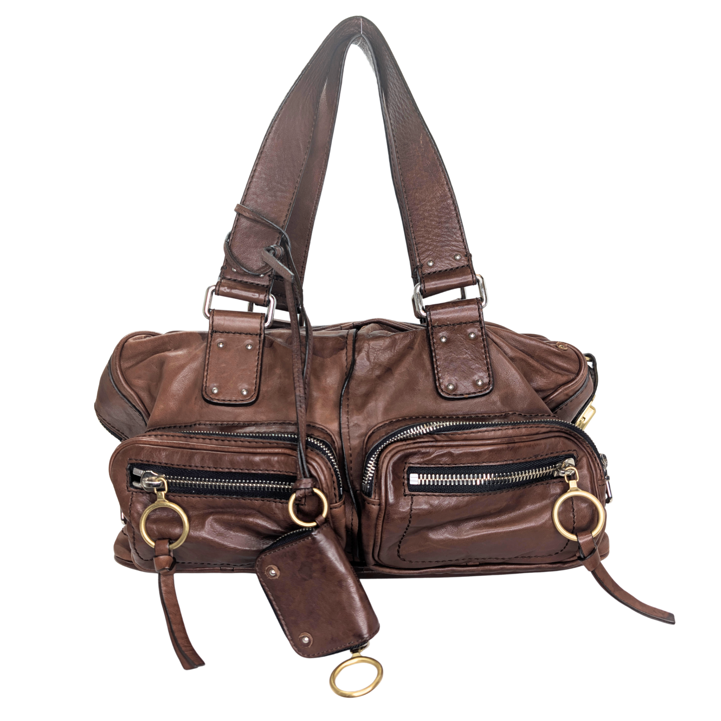 Chloe Betty Leather Handbag Brown