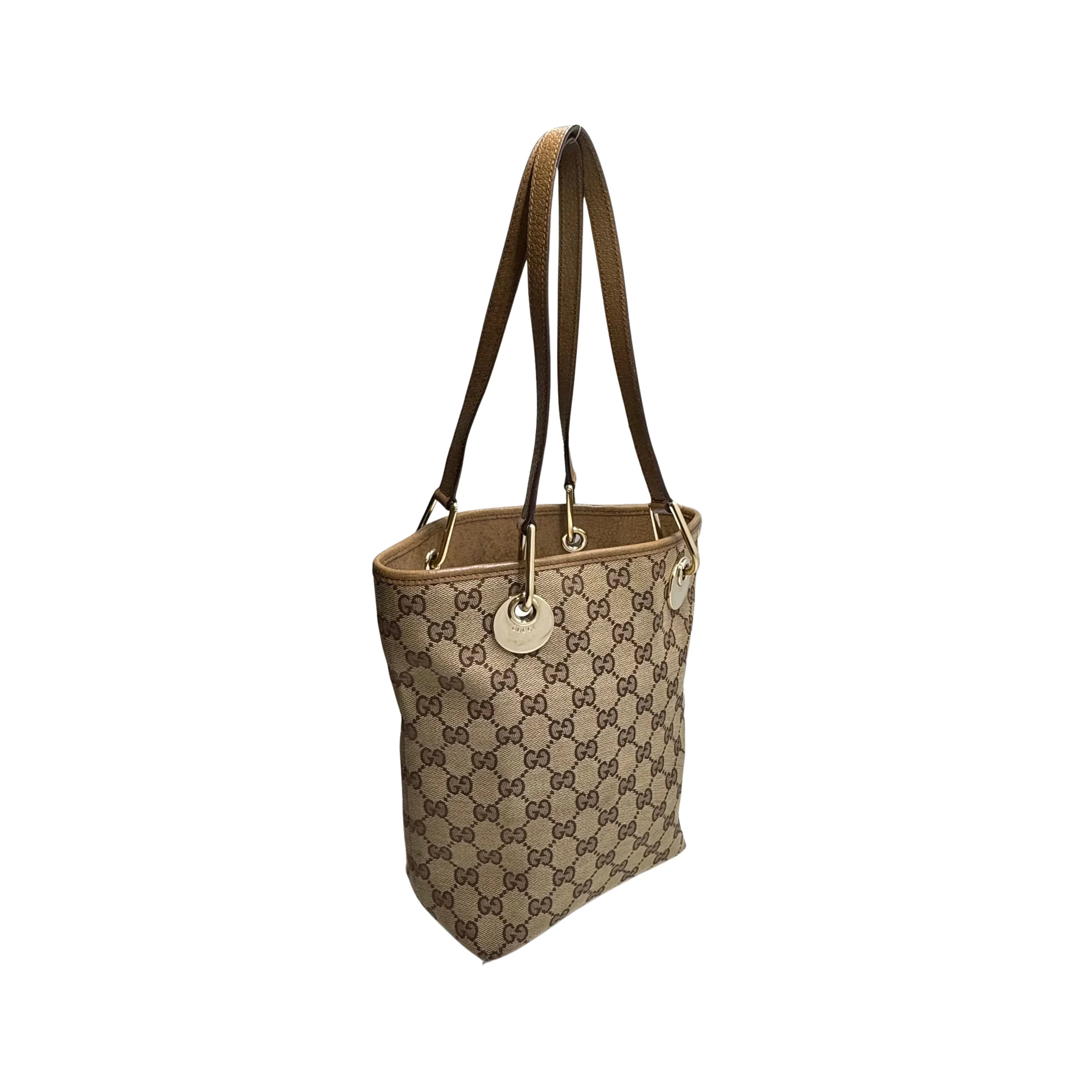 Gucci GG Canvas Tote Bag Brown - Lost Designer