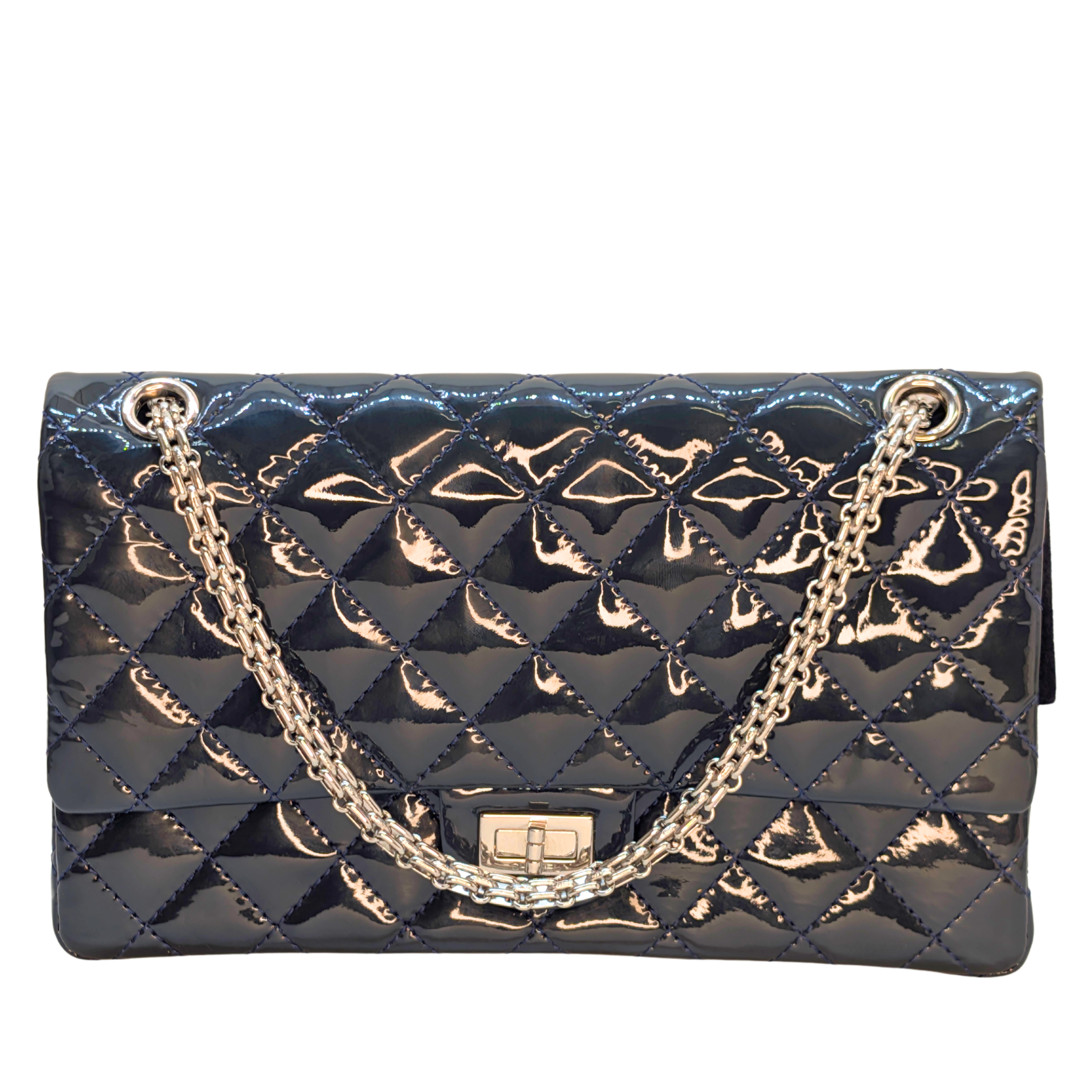 Chanel 2.55 Reissue 226 Patent Forest Green Bag