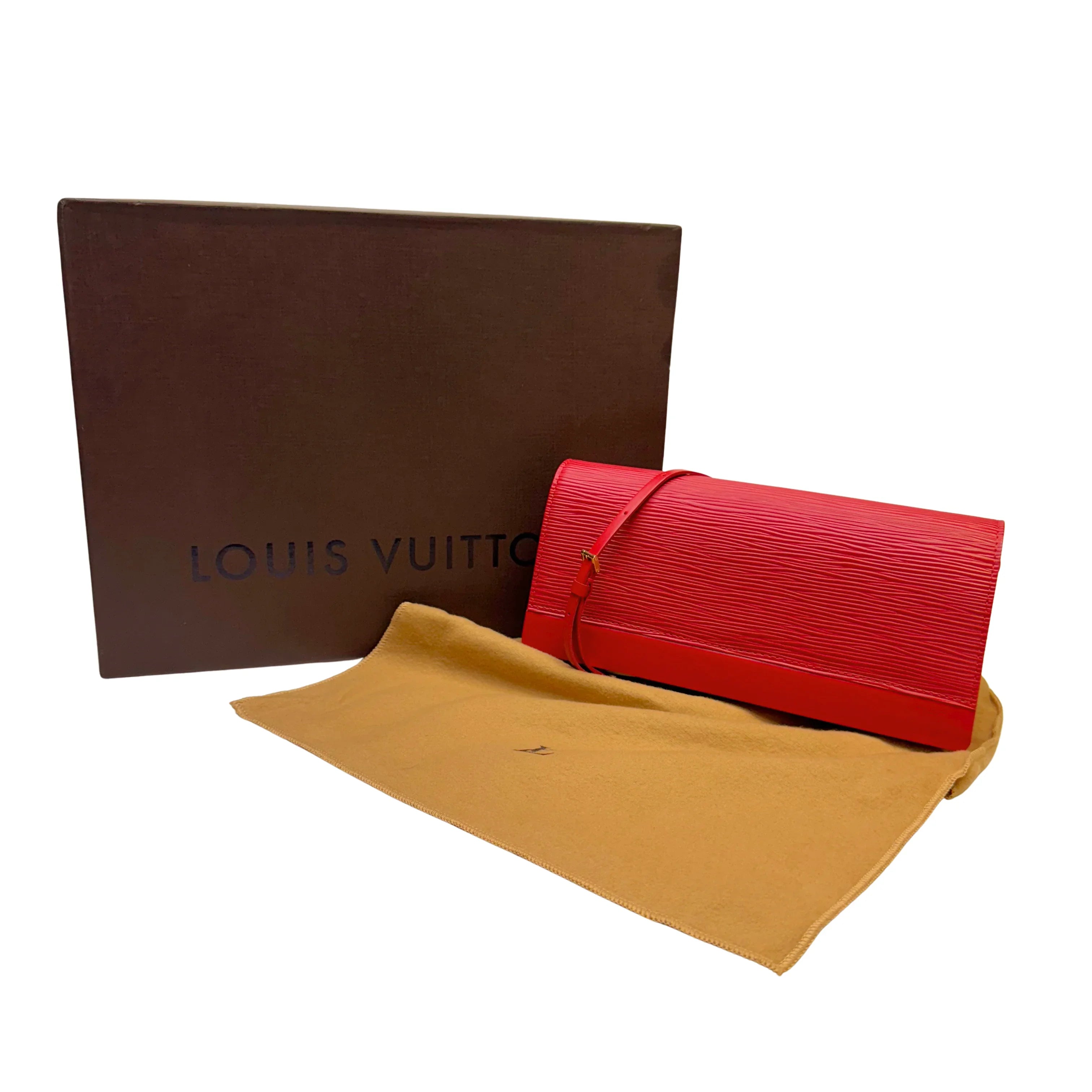Louis Vuitton Epi Honfleur Castillan Red Shoulder Bag