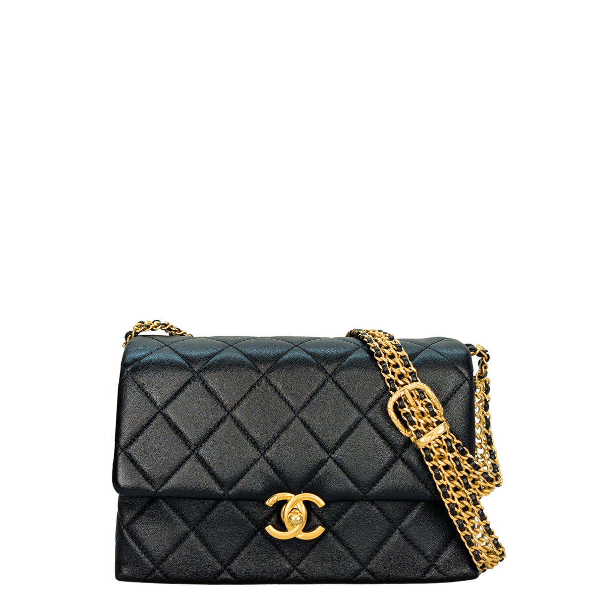 Chanel Mini Flap Bag Calfskin Black
