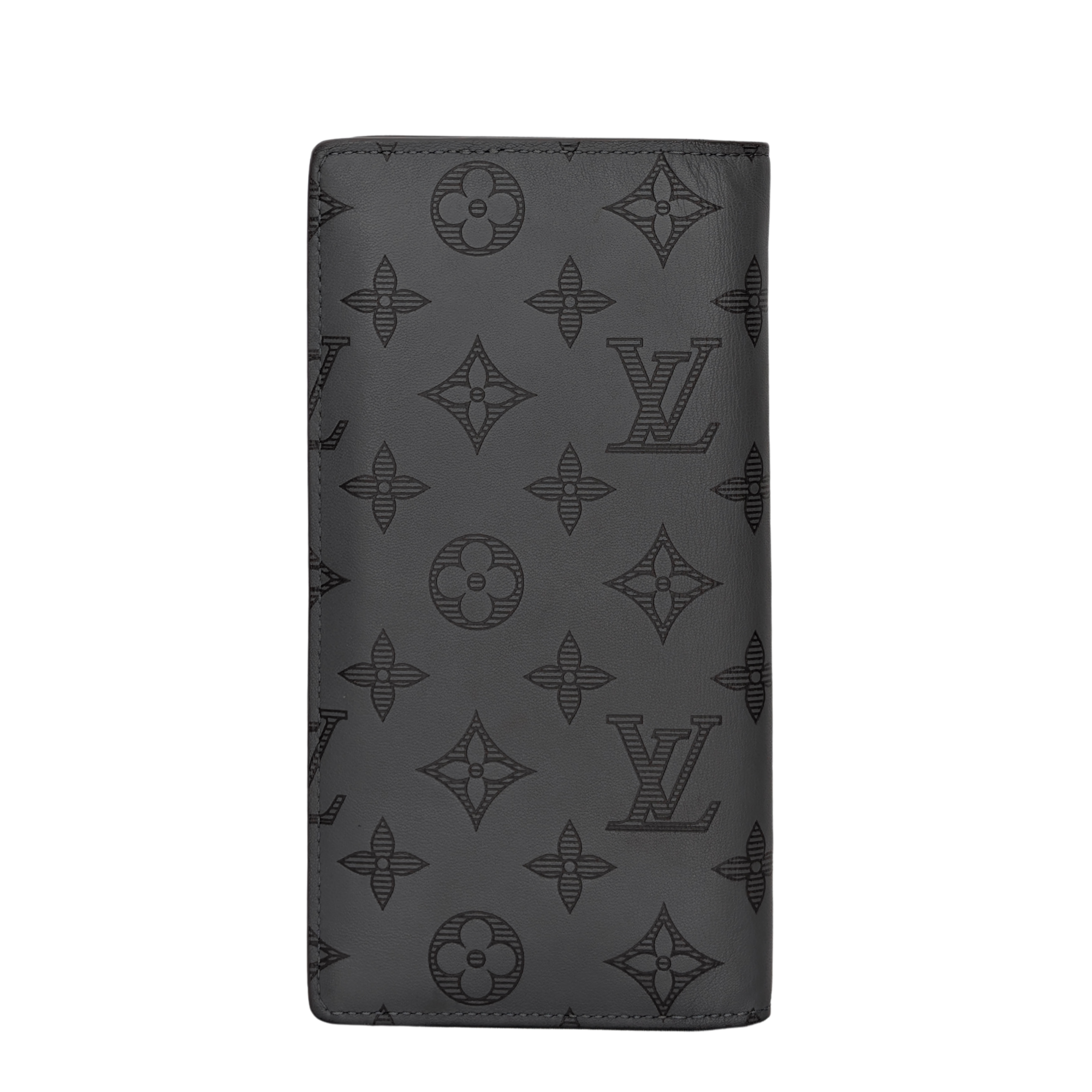 Louis Vuitton Brazza Wallet Shadow Leather Grey