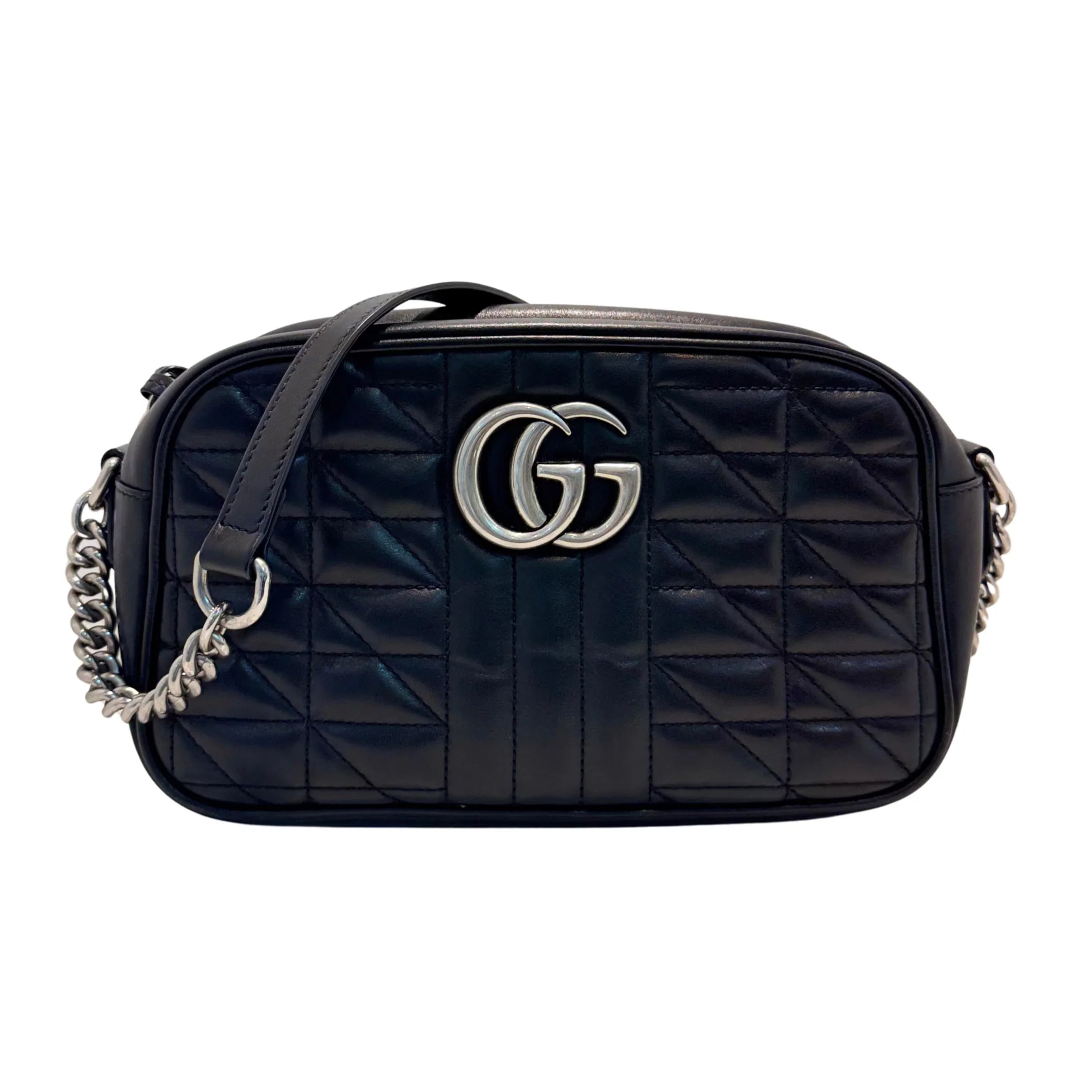 Gucci Marmont Small Shoulder Bag Leather Black - Lost Designer