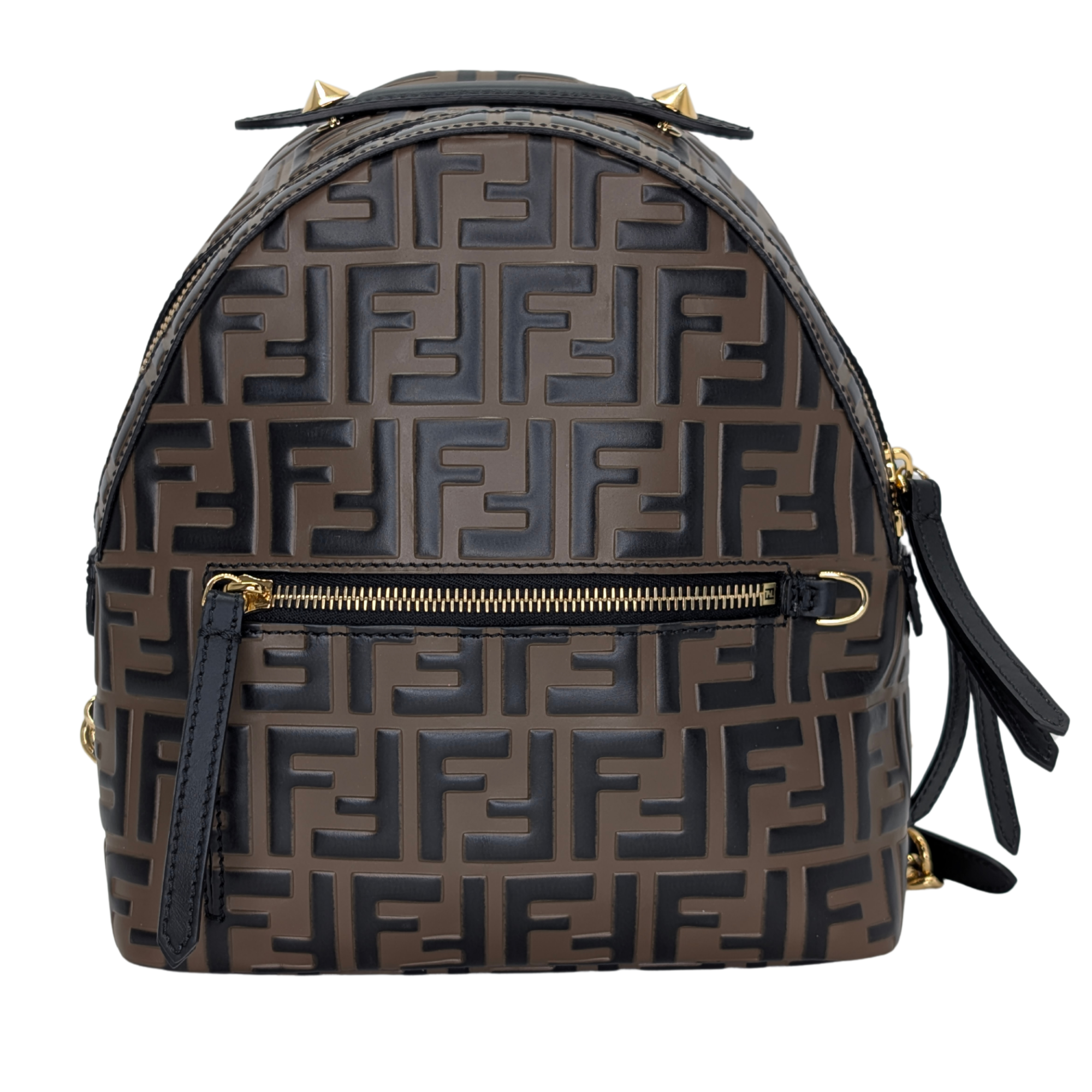 Fendi Zucca Pattern Mini FF Backpack Brown